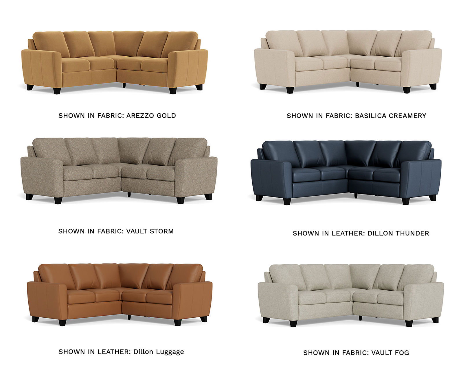 Marymount 77332 Sectional (+50 fabrics) - Available in both leather and fabric