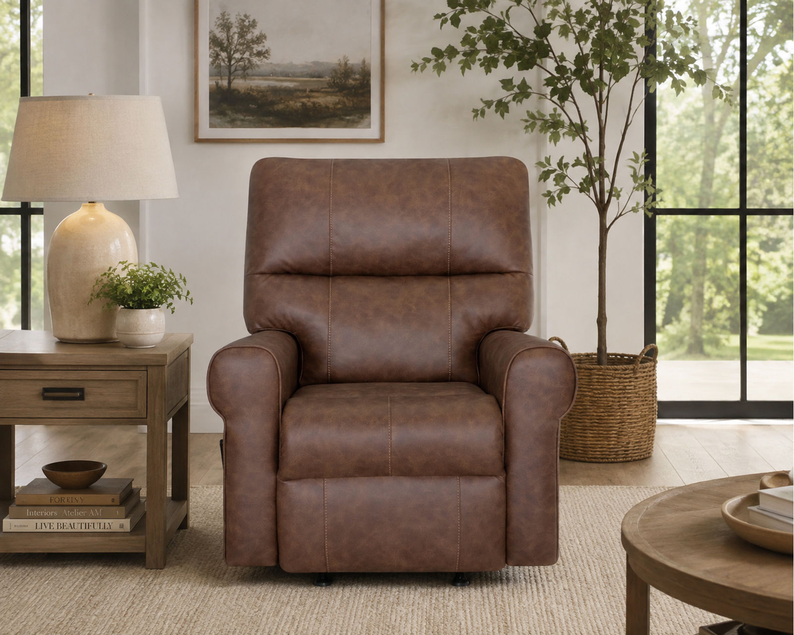 Langston 97" Sofa (Rich Leather-Like Style. Relaxed Comfort) - Everything You Need for a Beautifully Designed Room.