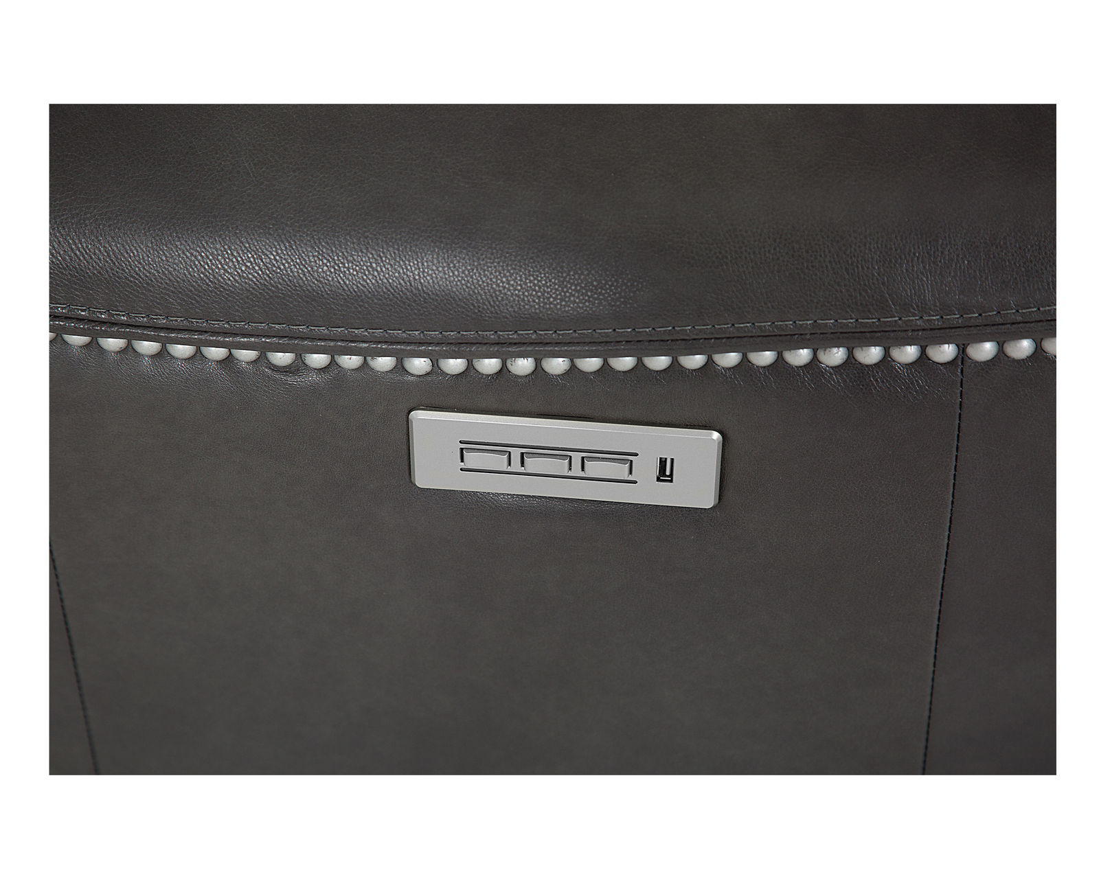 Hastings 41068 Power Headrest Power Reclining Sectional (+50 fabrics) - Triple Reclining buttons allow independent control over the power headrest, power recline and optional power lumbar.  Includes USB Charging Port