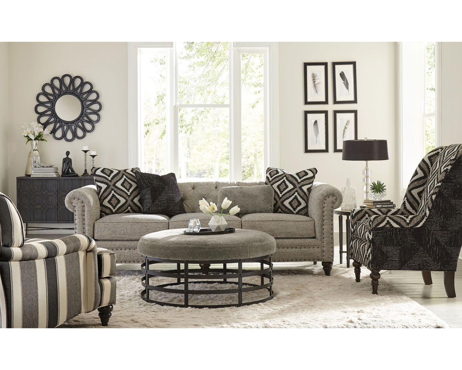 Chesterfield 88" or 99" Stationary Sofa (Performance fabrics) 743154 - Buy the sofa or enjoy the entire room