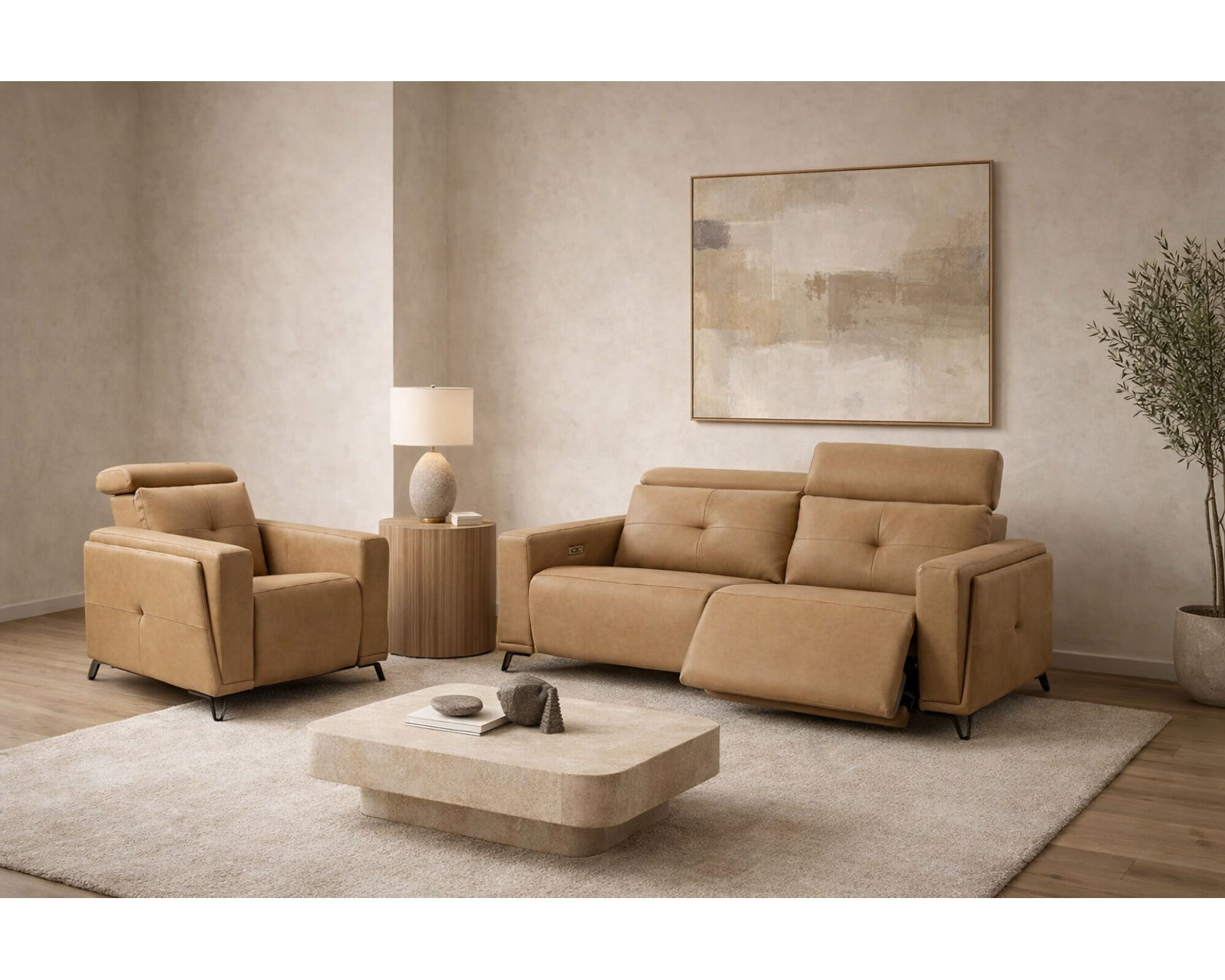 Mackenzie Dual Power Reclining Sofa — Available in Standard & Wide Cushions, 140+ Leather Options, and 80", 84", or 112" Widths