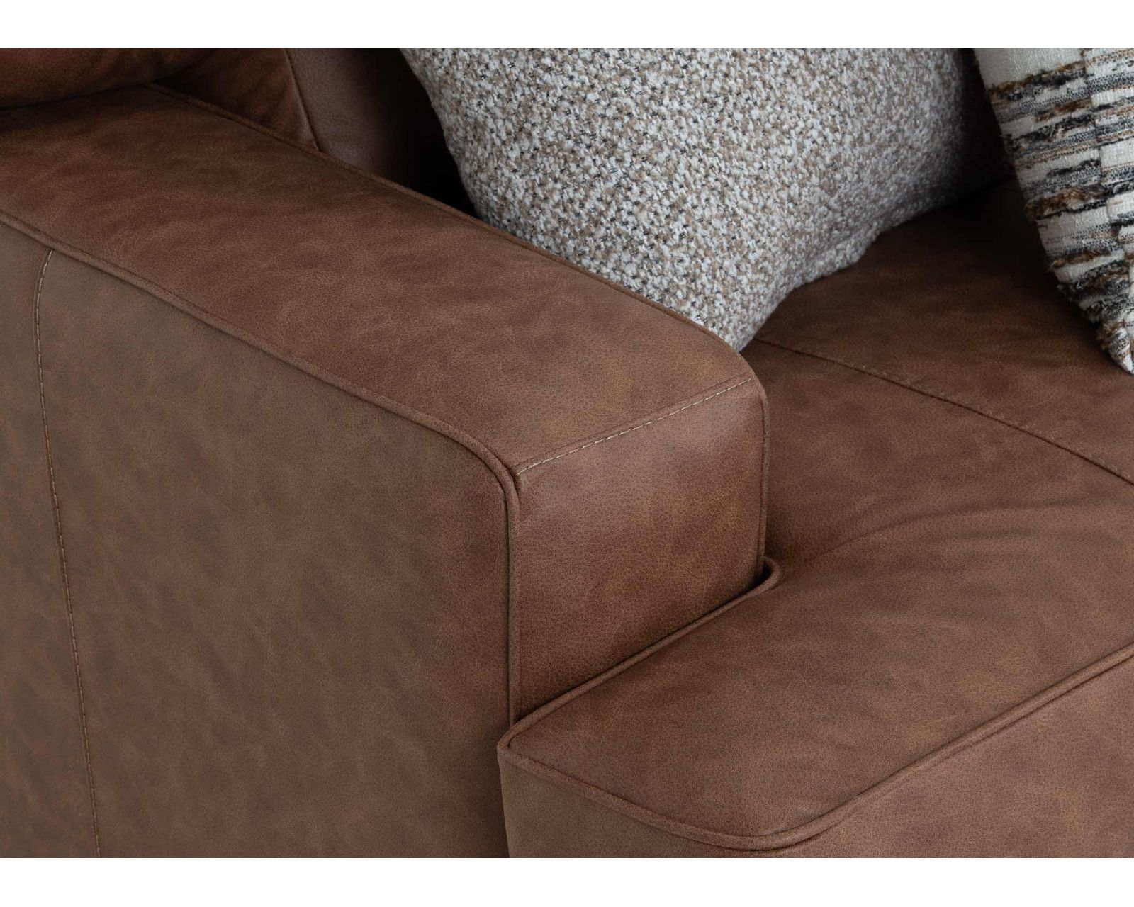 Regent 101.5" Extra Wide Sofa (Extra-Wide Comfort with the Rich Look of Worn Leather) - A Complete Designer Look. One Beautifully Coordinated Room.