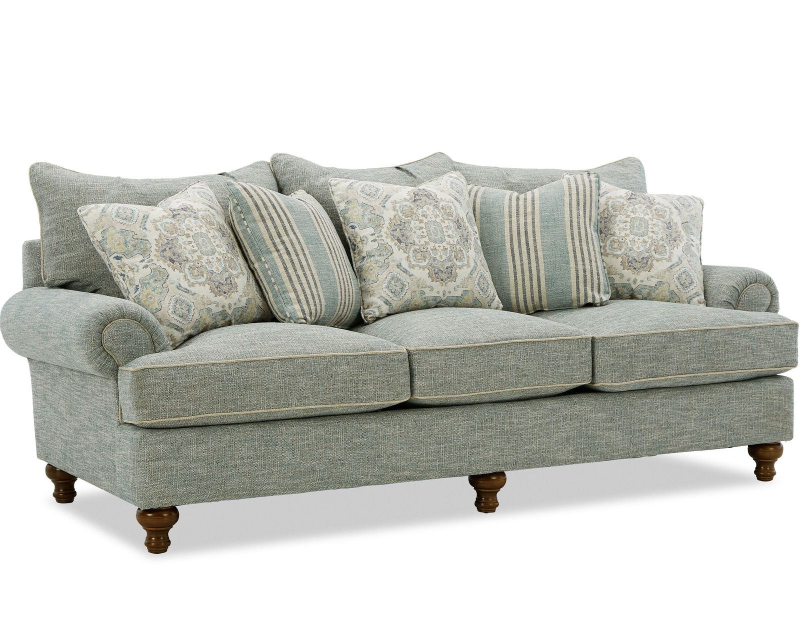 Laurens 100" Transitional Sofa (Performance fabrics) P711750BD - Over 100 high performance fabrics and 15 wood finishes.
