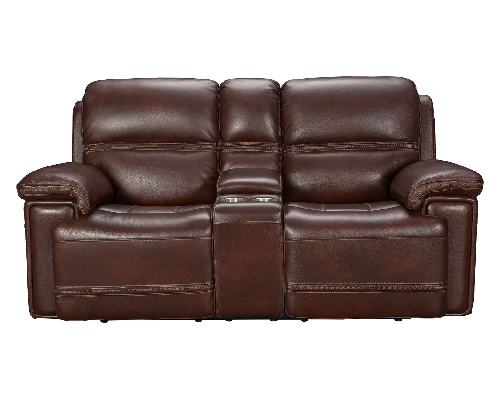 Sedrick 90" Leather Power Headrest Power Reclining Sofa (Walnut) In stock - Sedrick Leather Power Headrest Power Reclining Console Loveseat