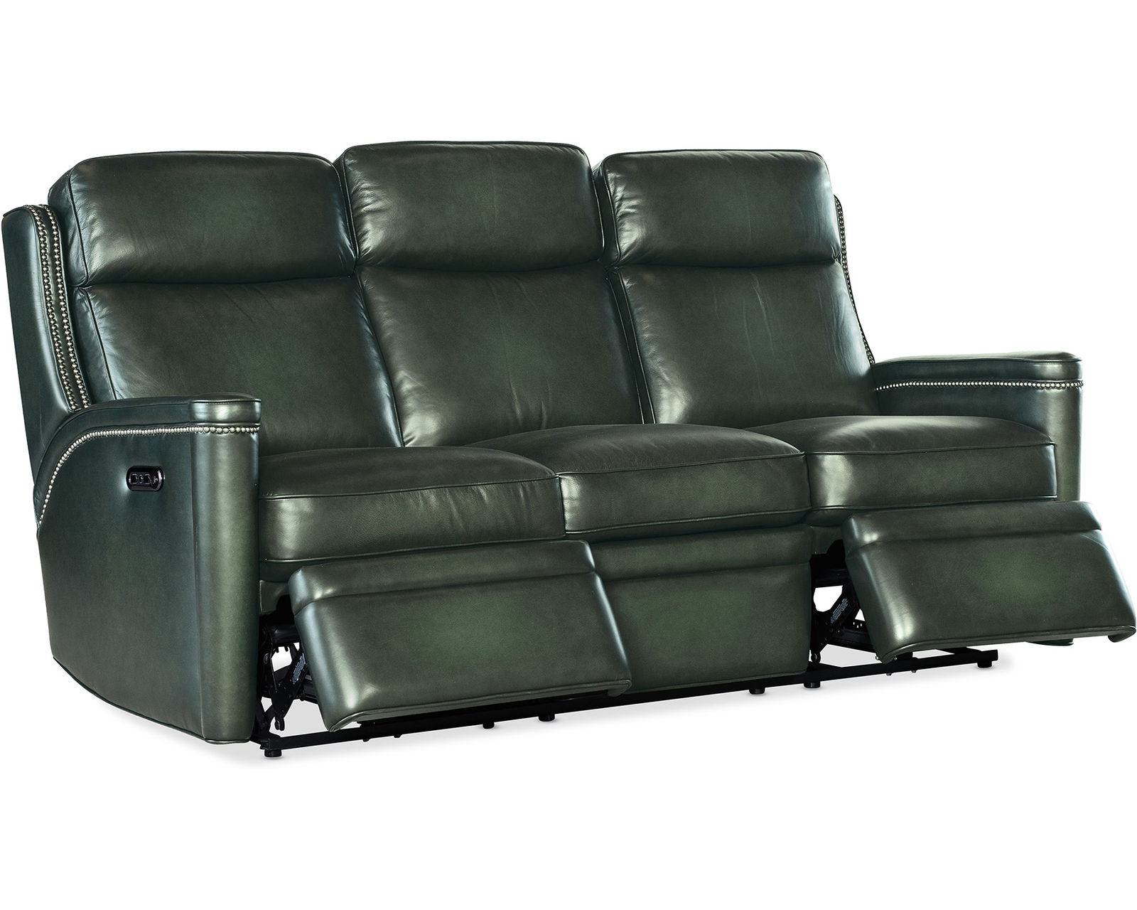 Hamilton Zero Gravity Power Headrest Power Reclining Sofa Green (In stock) - Hamilton Power Sofa with Power Headrest