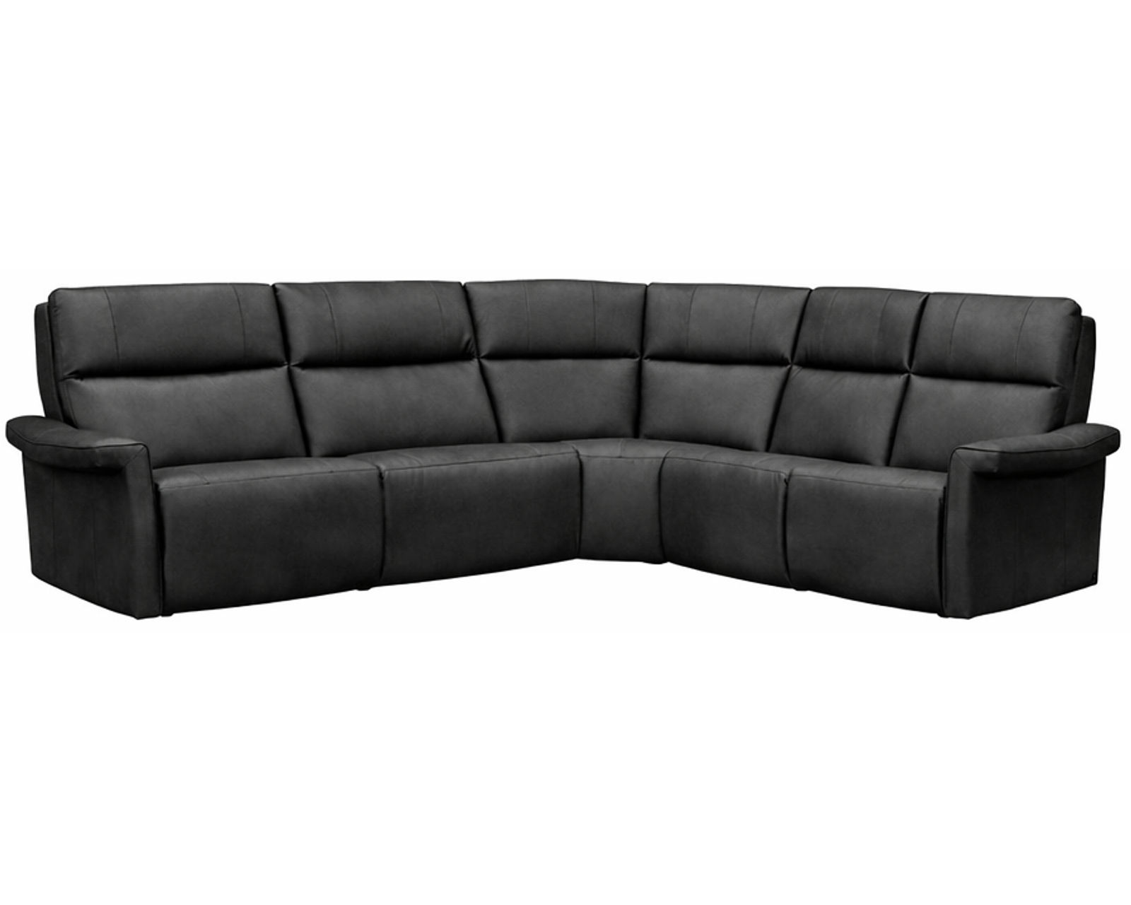 Finn 4022 Power Headrest Power Reclining Sectional (standard and wide seat widths) +140 leathers - Layout B: Five Piece Wide Sectional 118" x 118" (2 recliners)