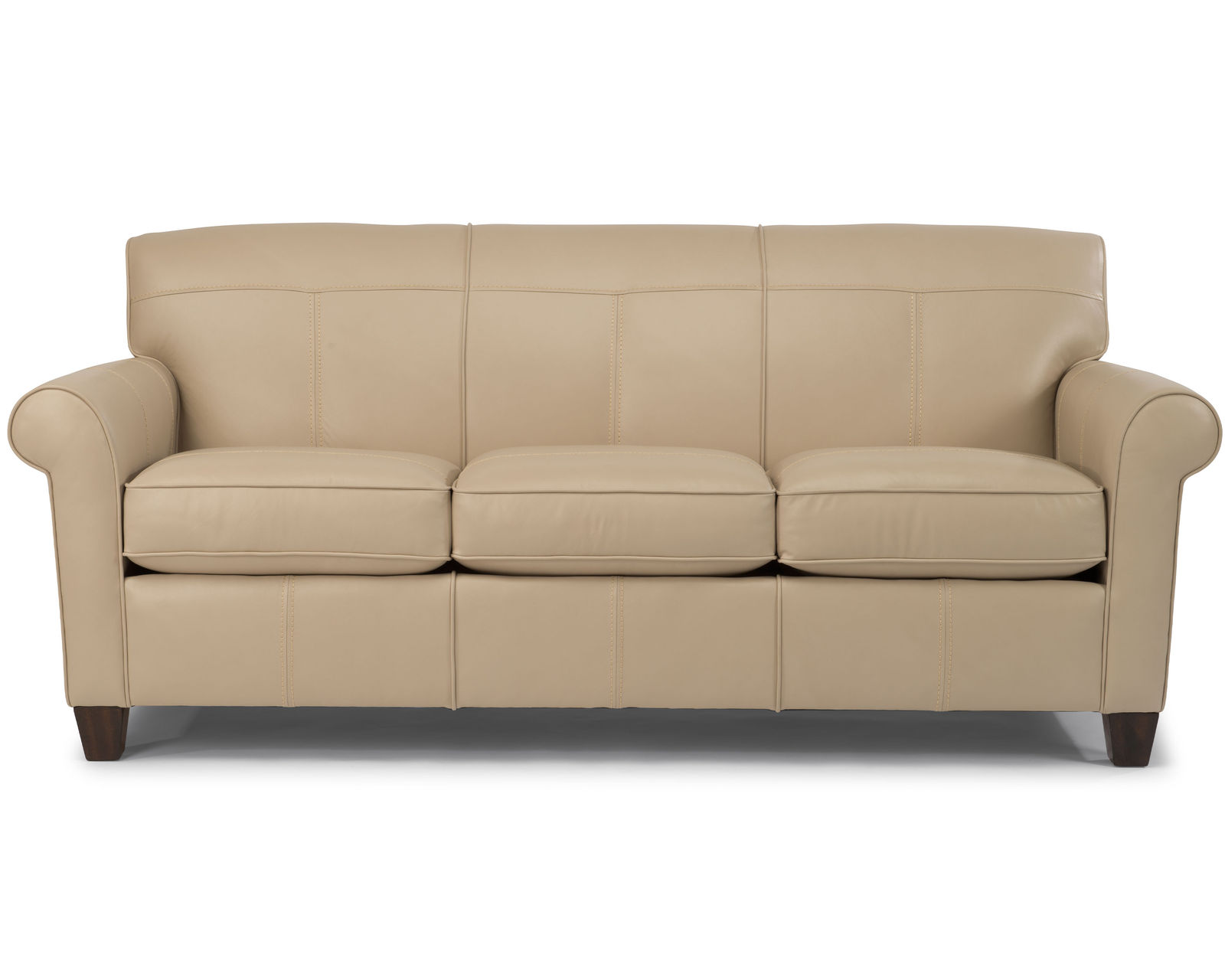Dana 82" Stationary Leather Sofa (Leather choices) - Lifetime Warranty on internal structures