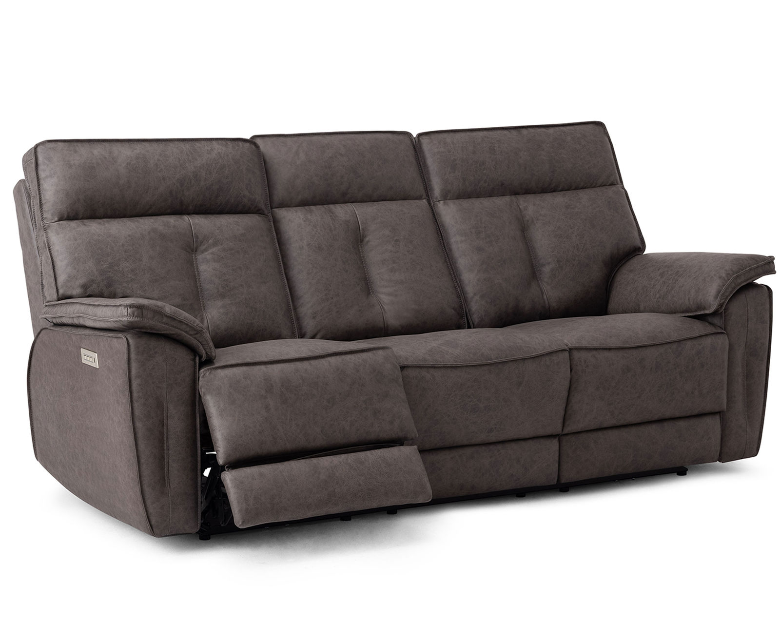 Oakley 41187 Power Headrest Power Reclining Sofa (86") +50 fabrics - A double-bolstered back brings a structured look, accented by topstitch details on the back and seat