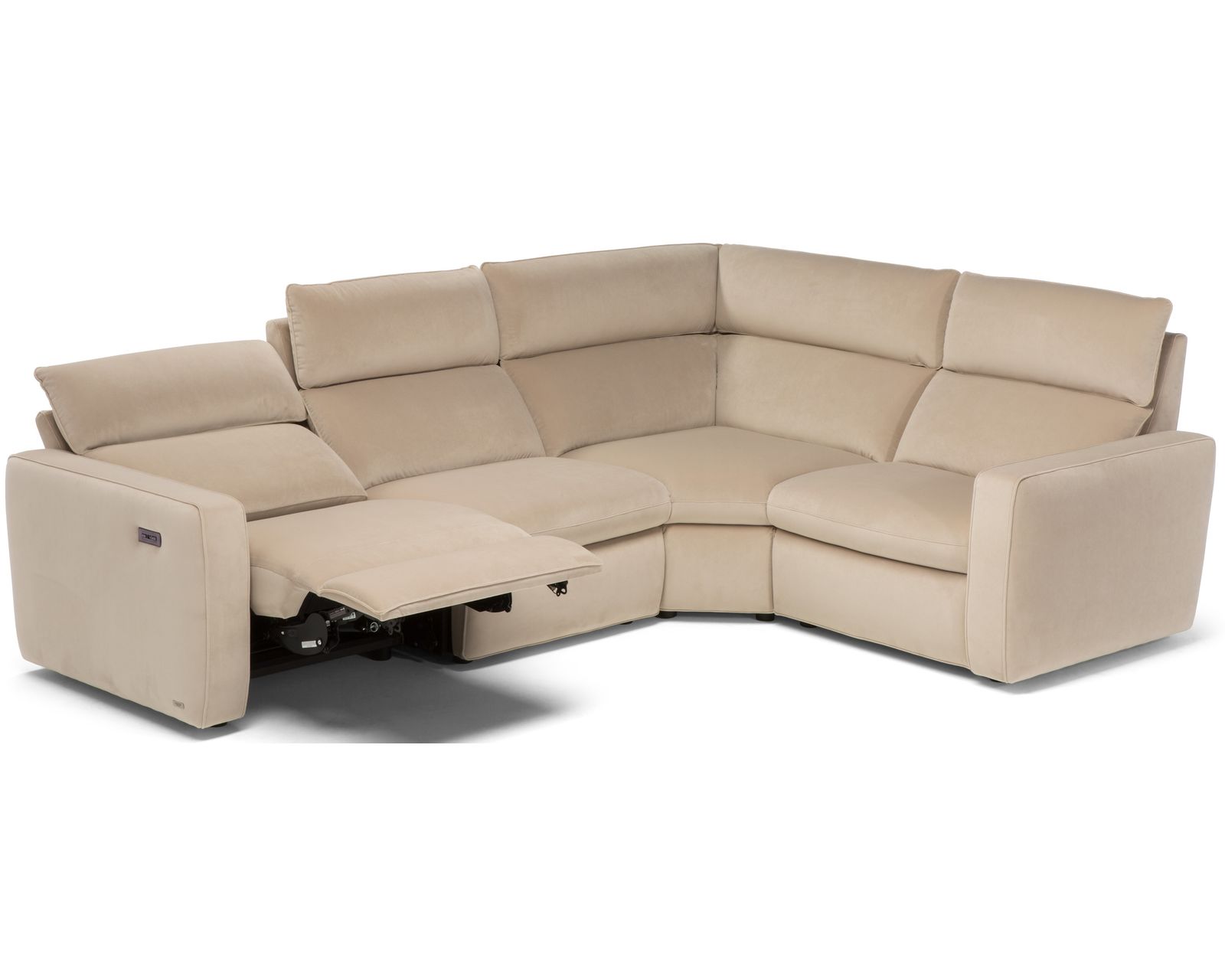 Timoti C252 Power Headrest Power Reclining Sectional (+40 fabrics) - Layout E: Four Piece Sectional 113" x 83" (2 recliners)