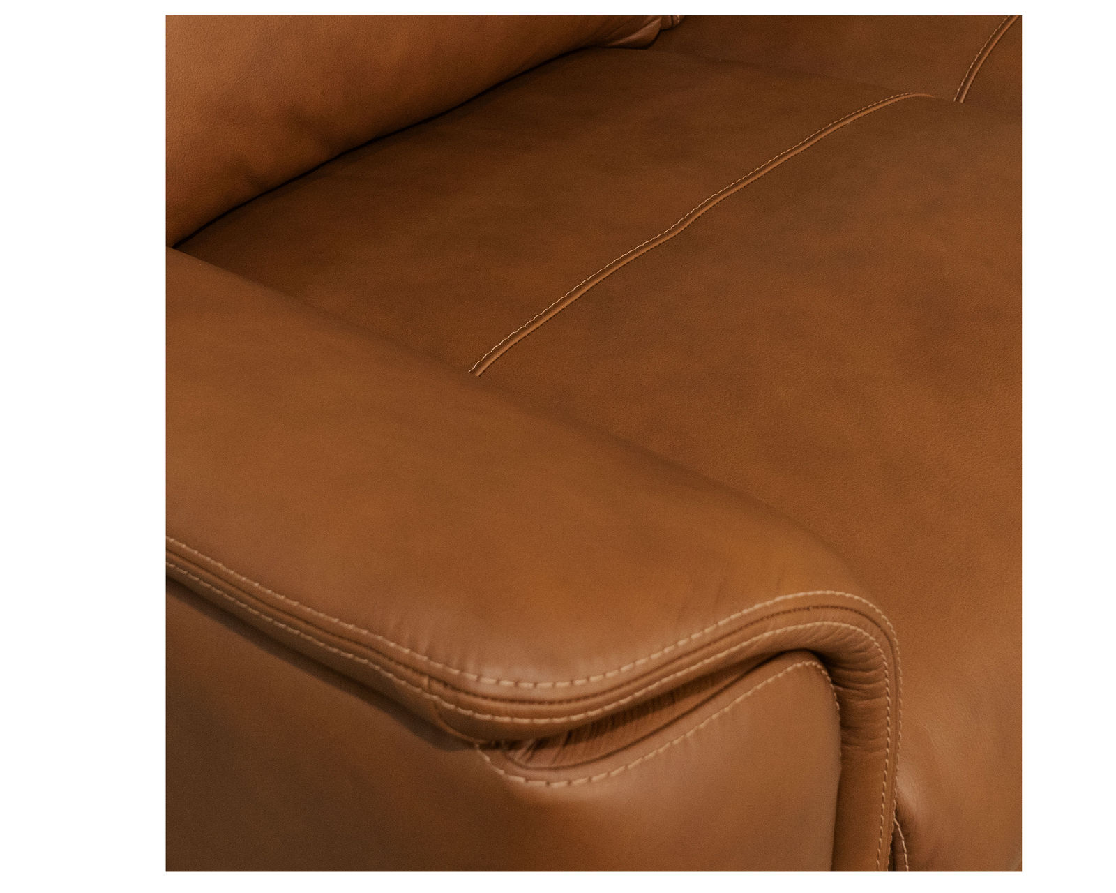 Henry 90" Leather Stationary Sofa (in stock)