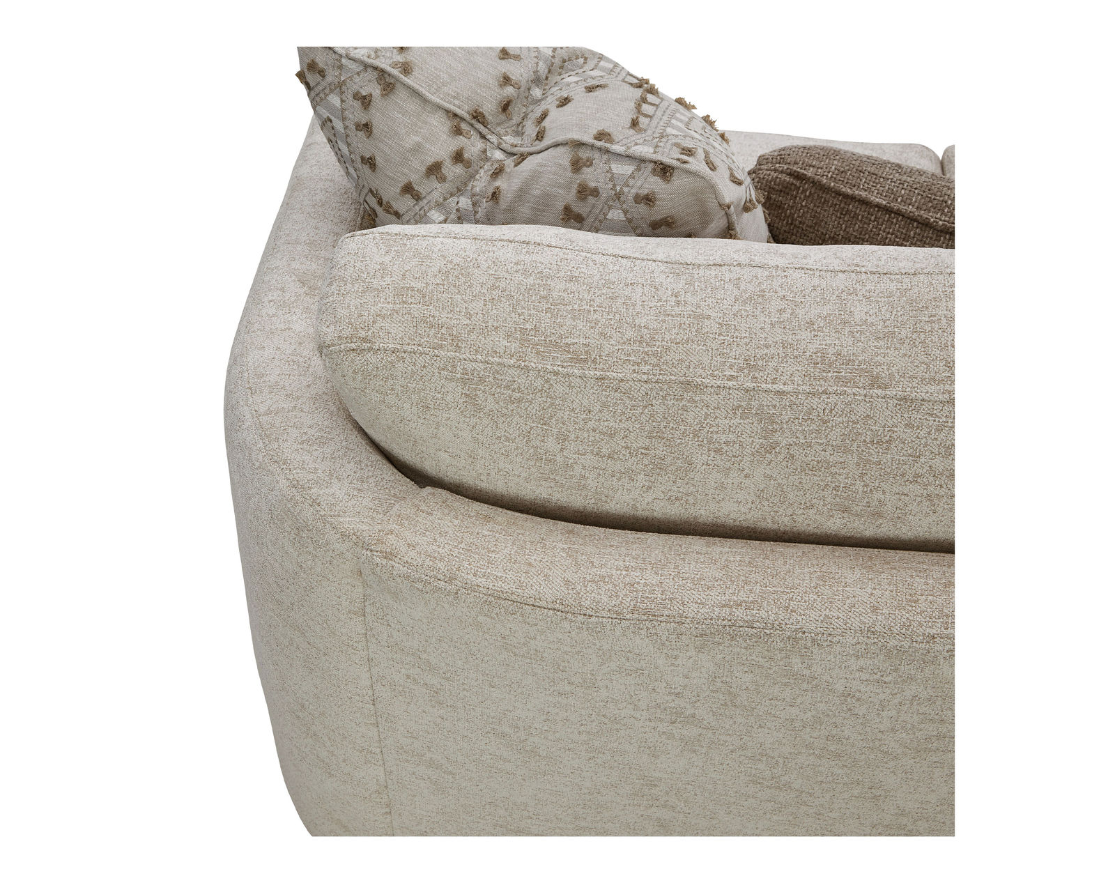 Jade 84" Stationary Sofa (Performance fabrics) 7168 - Features a high sloping track arm that wraps into a beautiful curve around the back