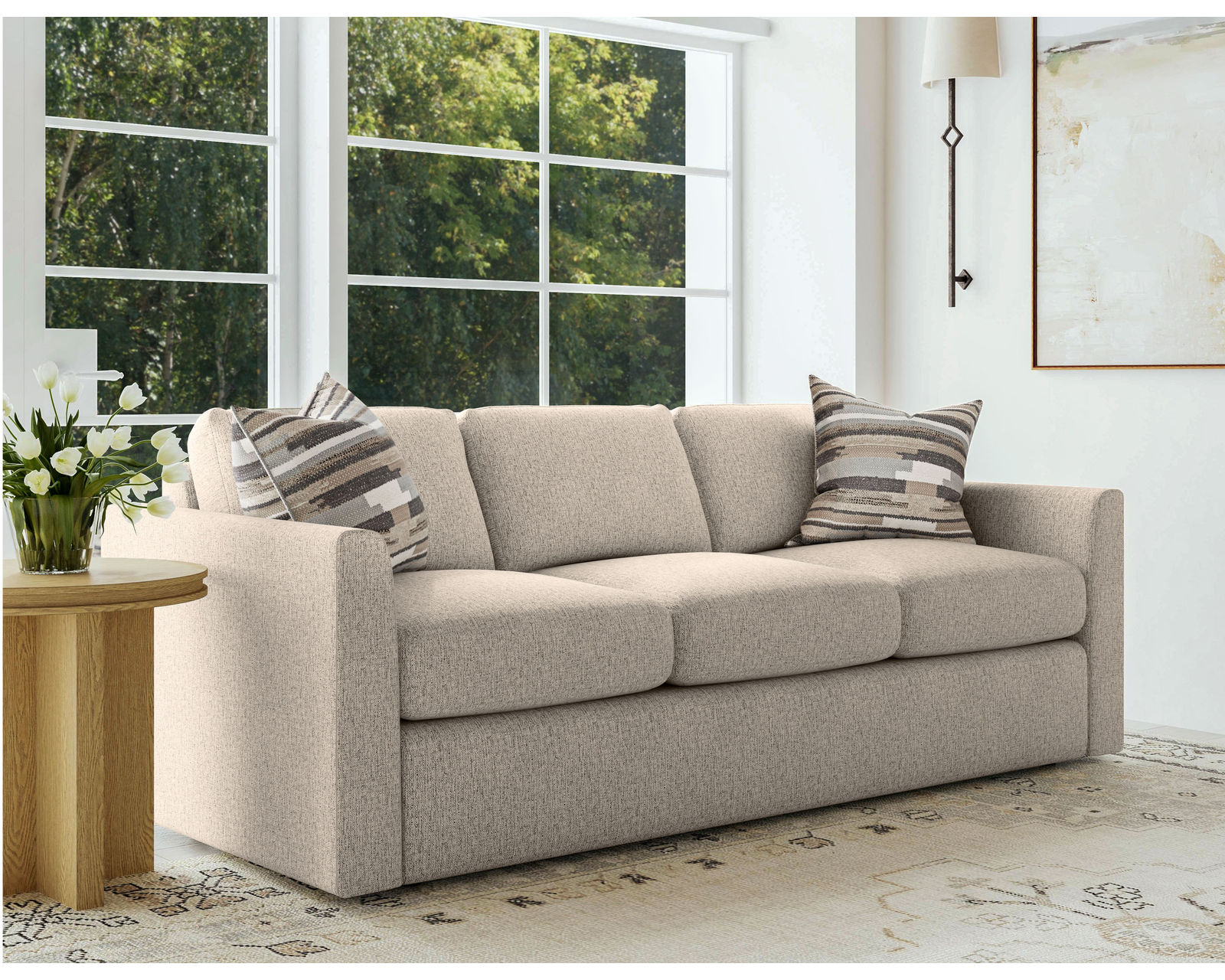 Sky 5512 Sofa (hypoallergenic down-like cushion) +100 fabrics (87") - Sky Sofa