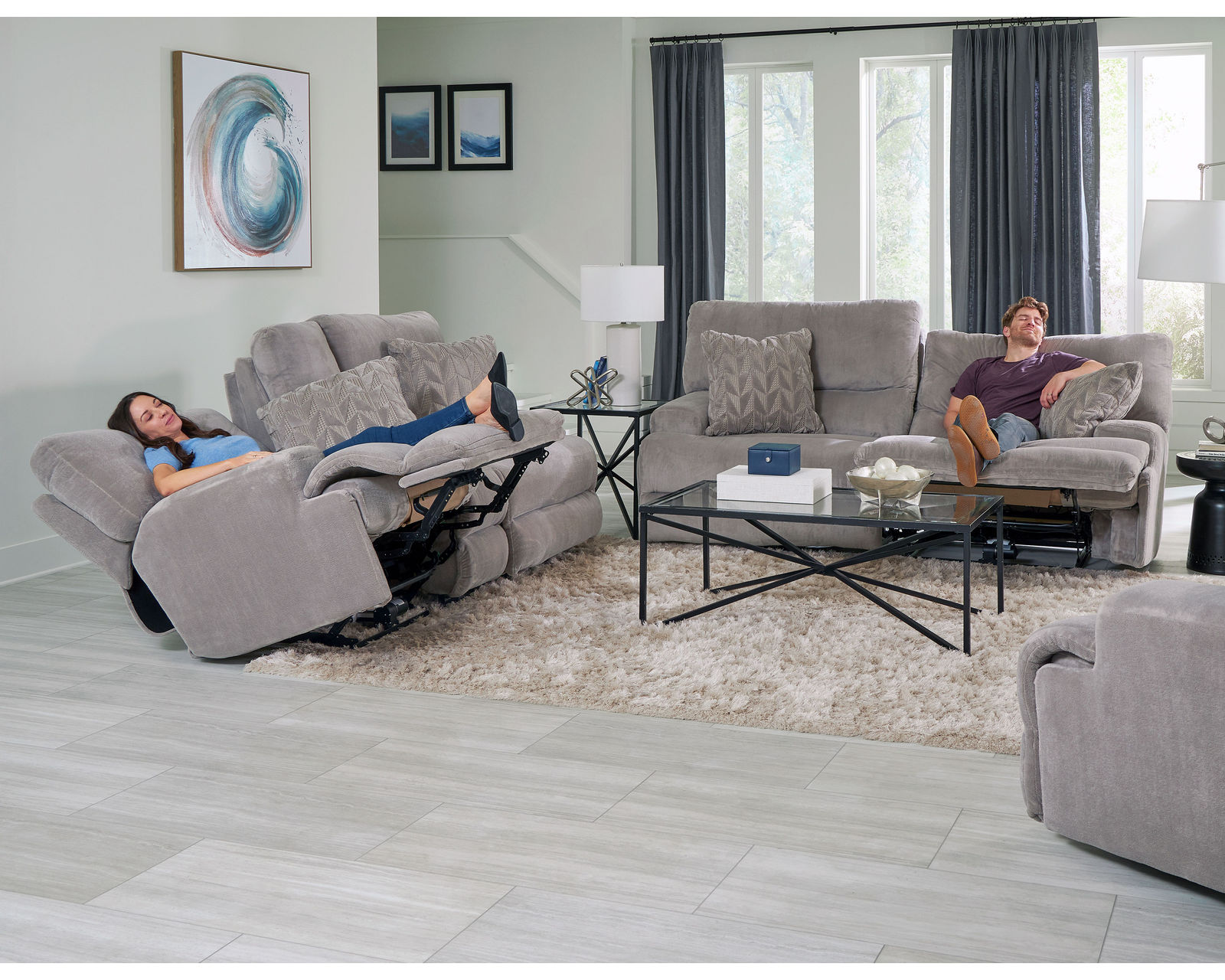 Renaldo 93" Lay Flat Zero Gravity Power Reclining Sofa (includes pillow) - Exceptional Comfort Starts Here.