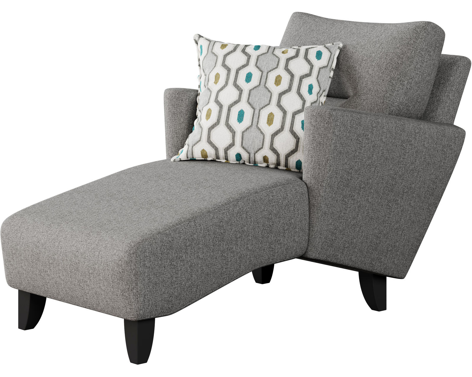 Max Pepper 86" Sofa 8210KP (includes pillows) performance fabric - Max Pepper Chaise Lounge - 8218