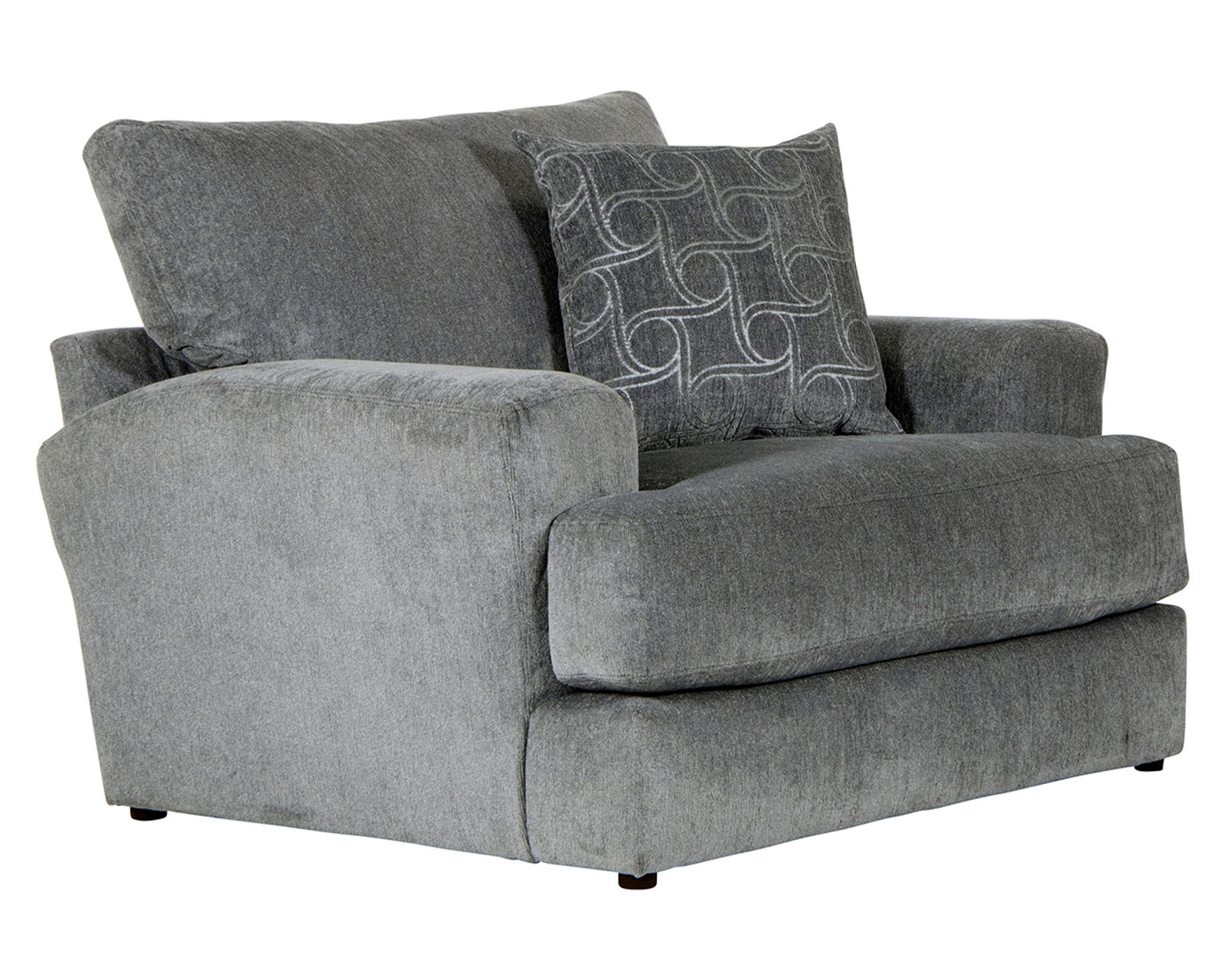 Lamar 90" Sofa (2 colors) includes pillows - Lamar Chair and a Half Shown in Fabric Shark
