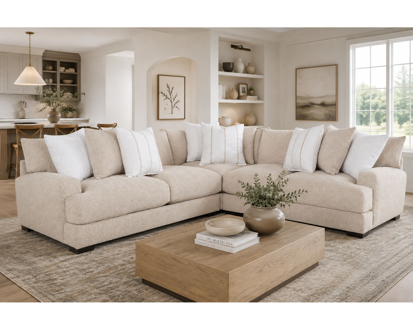 Shay Casual Modern Modular Sectional (Relaxed Modern Style. Deep Comfort) - Designer-Curated Rooms Made Easy.