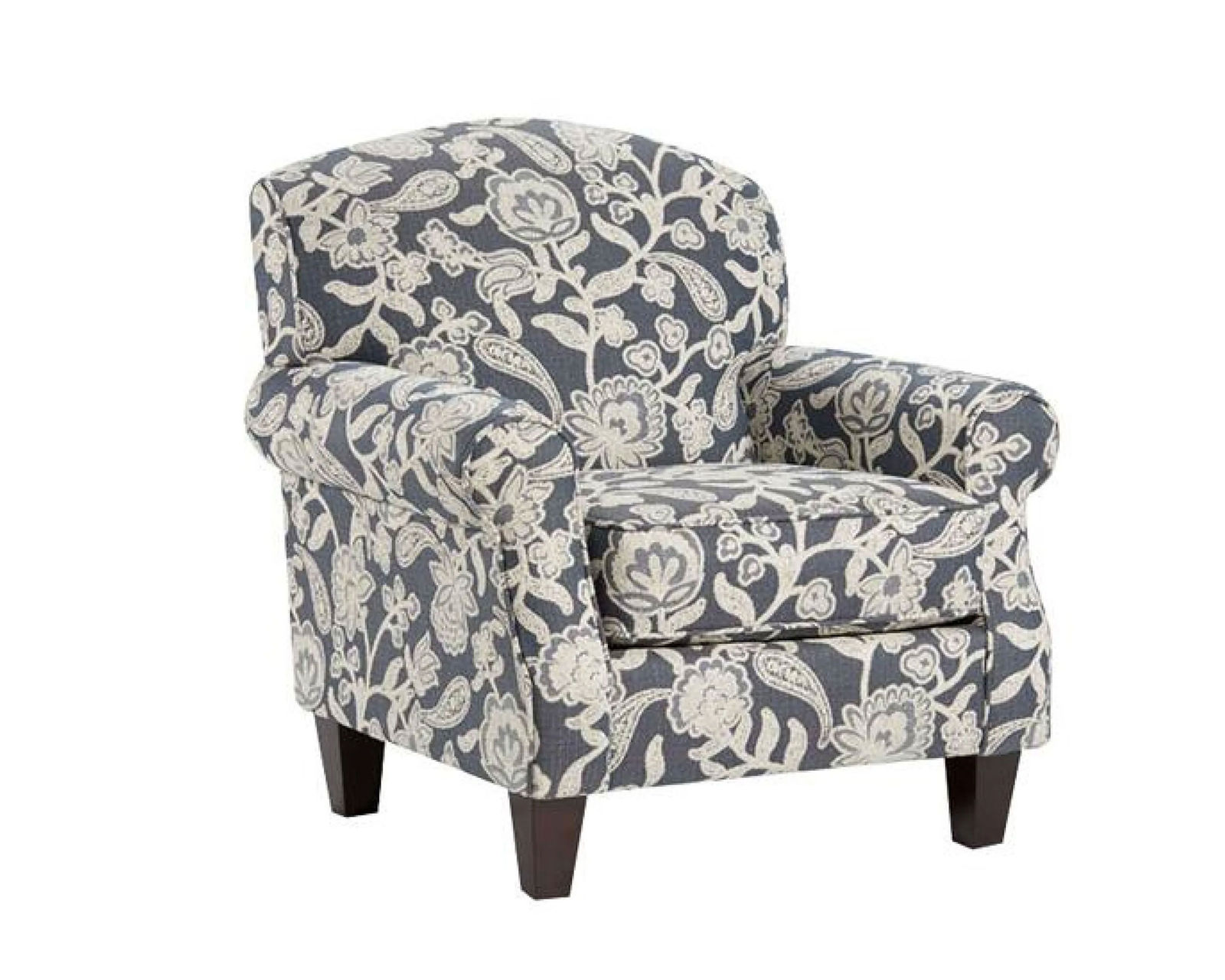Awesome Oatmeal 88" Sofa (Includes Pillows) Performance Fabric - Sophie Indigo Accent Chair