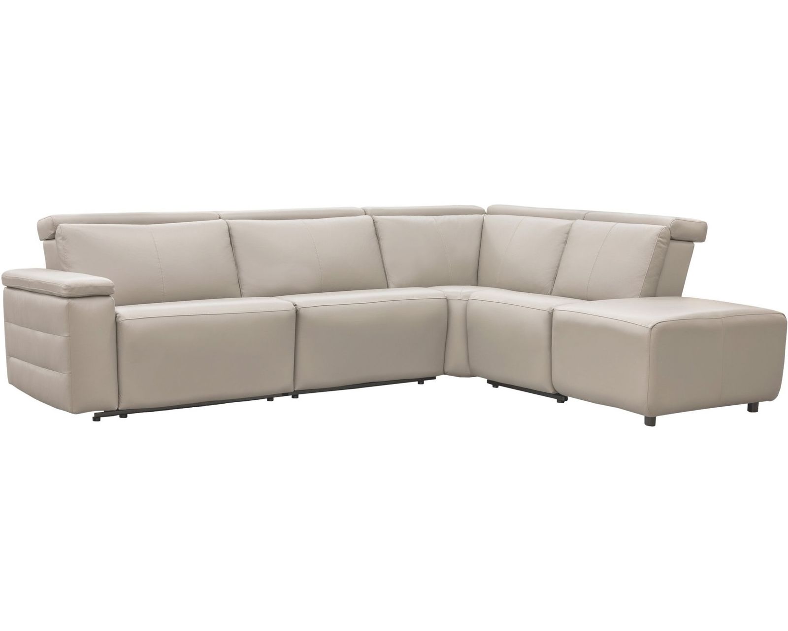 Nala 3003 Power Headrest Power Reclining Sectional (standard and wide width) +140 leathers - Layout L: Seven Piece Wide Bumper Reclining Sectional 134" x 134" (2 recliners)