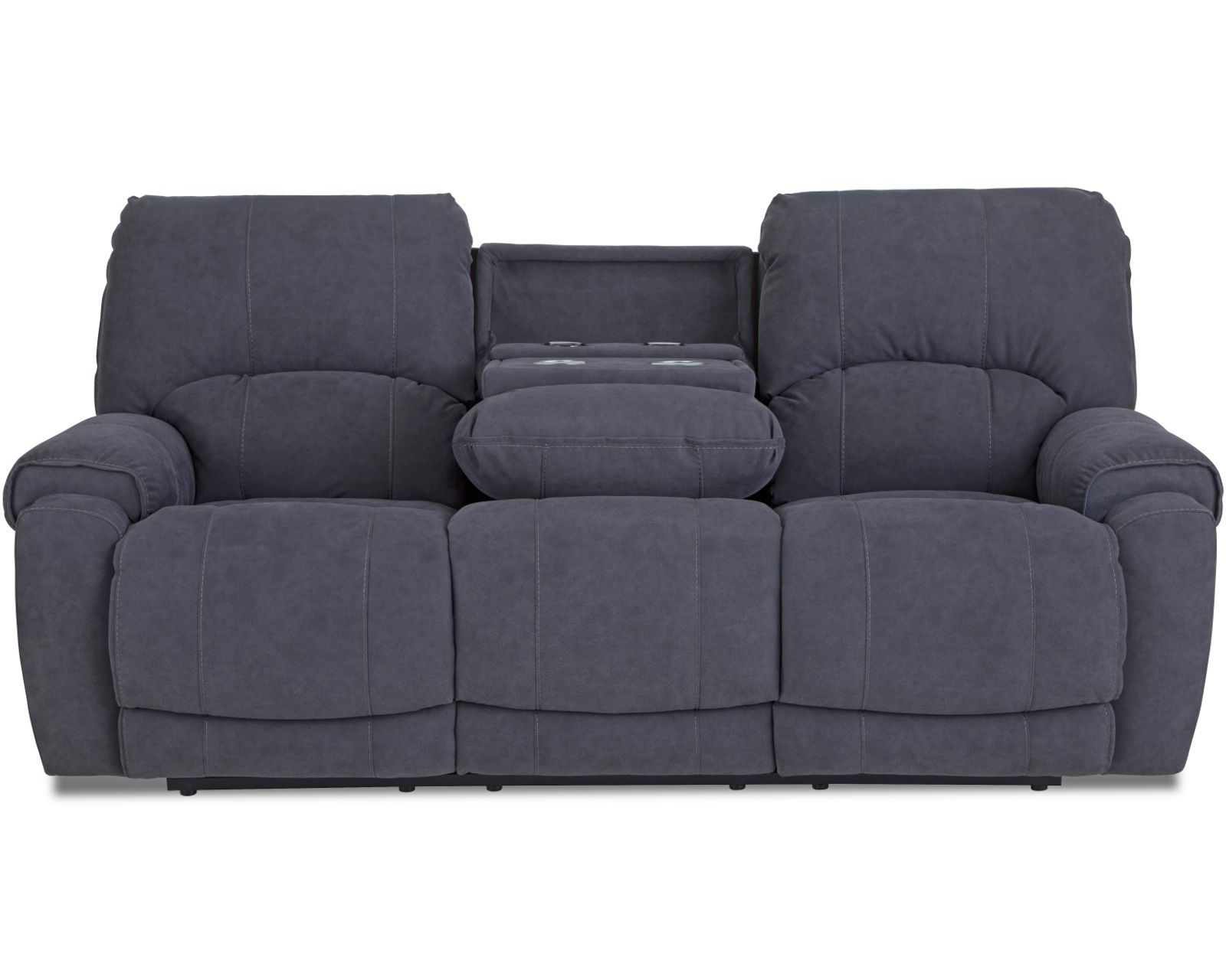 Havana 88" Triple Power Reclining Sofa with Center Drop Down Table Navy (In stock)
