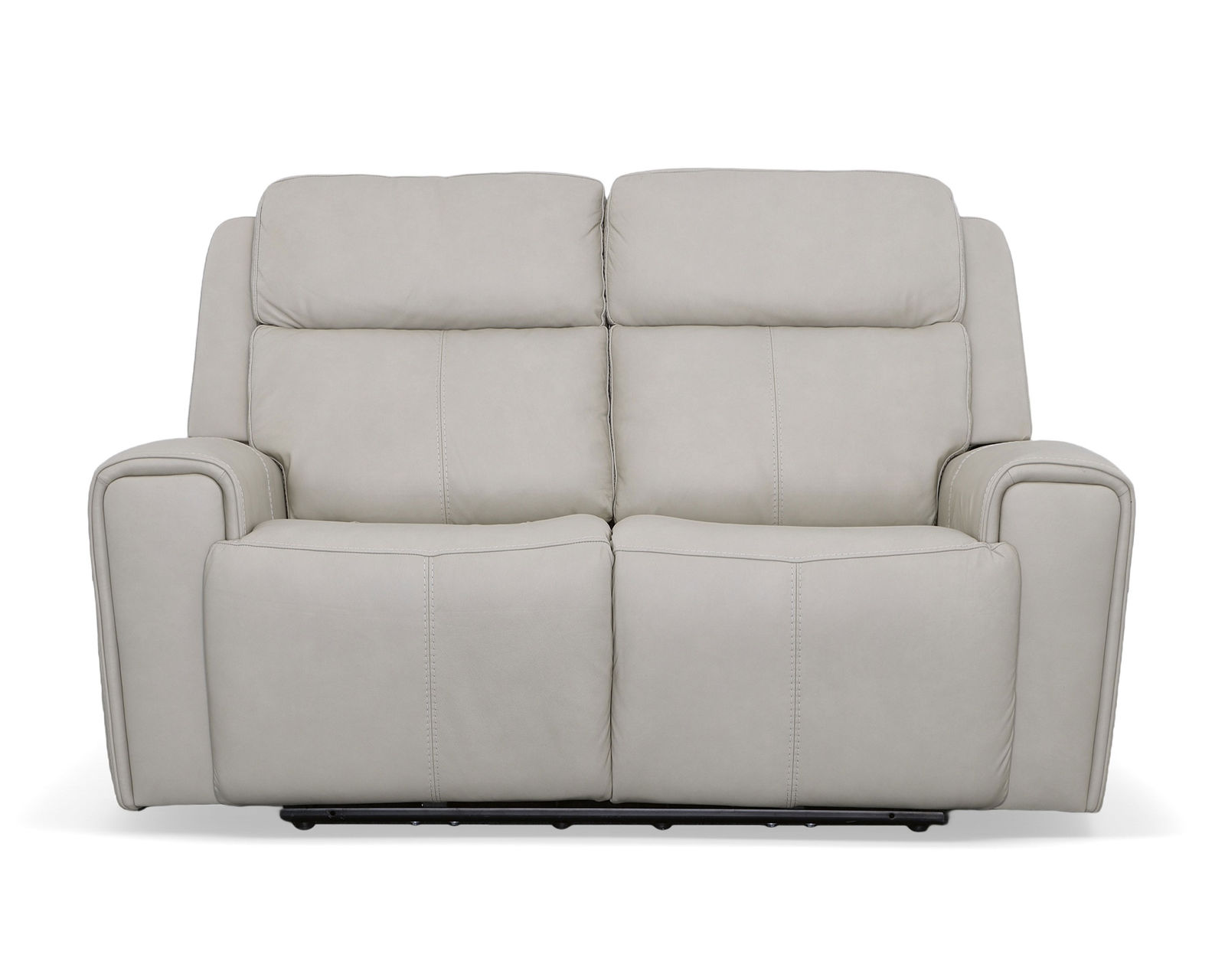 Barnett Power Reclining Sofa with Power Headrests and Lumbar (Chocolate leather) 87" - in stock - Shown in leather color ICE