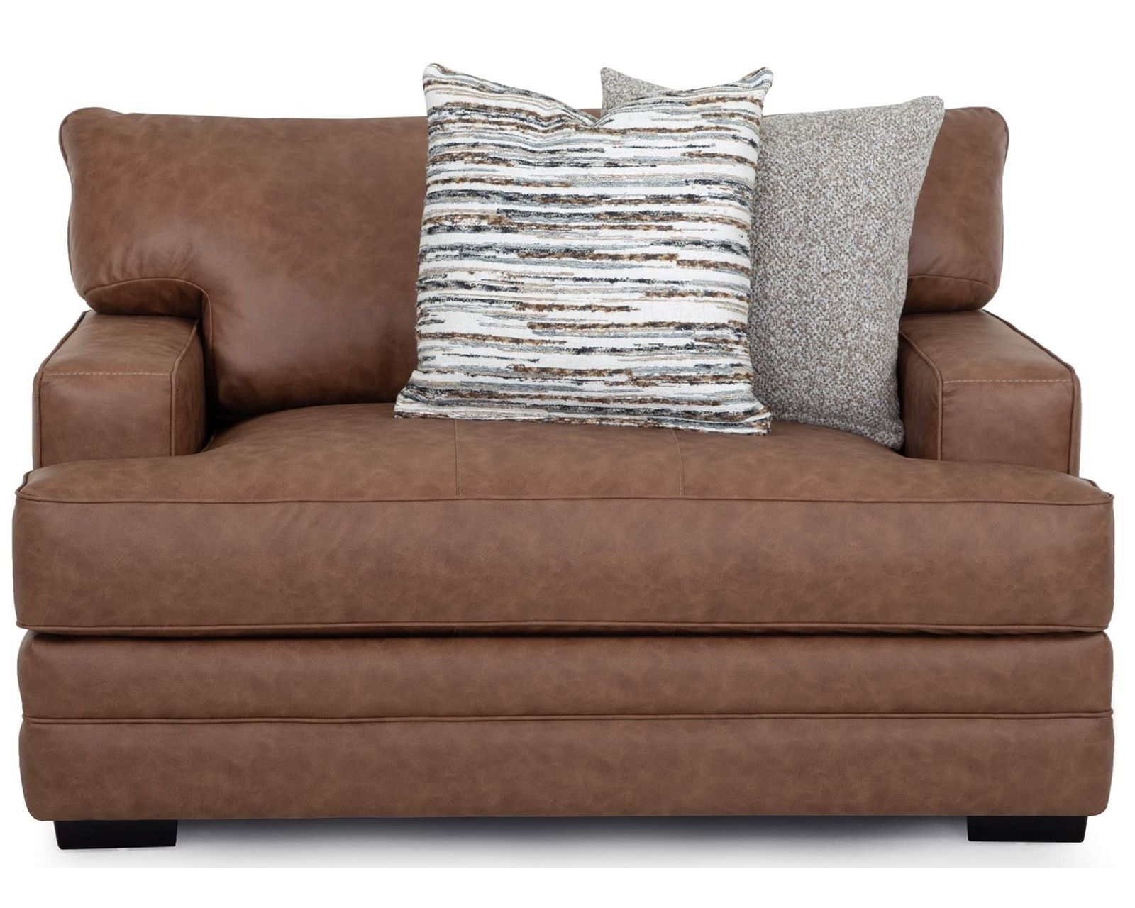 Regent 101.5" Extra Wide Sofa (Extra-Wide Comfort with the Rich Look of Worn Leather) - The Rich Look of Warn Leather Like Fabric