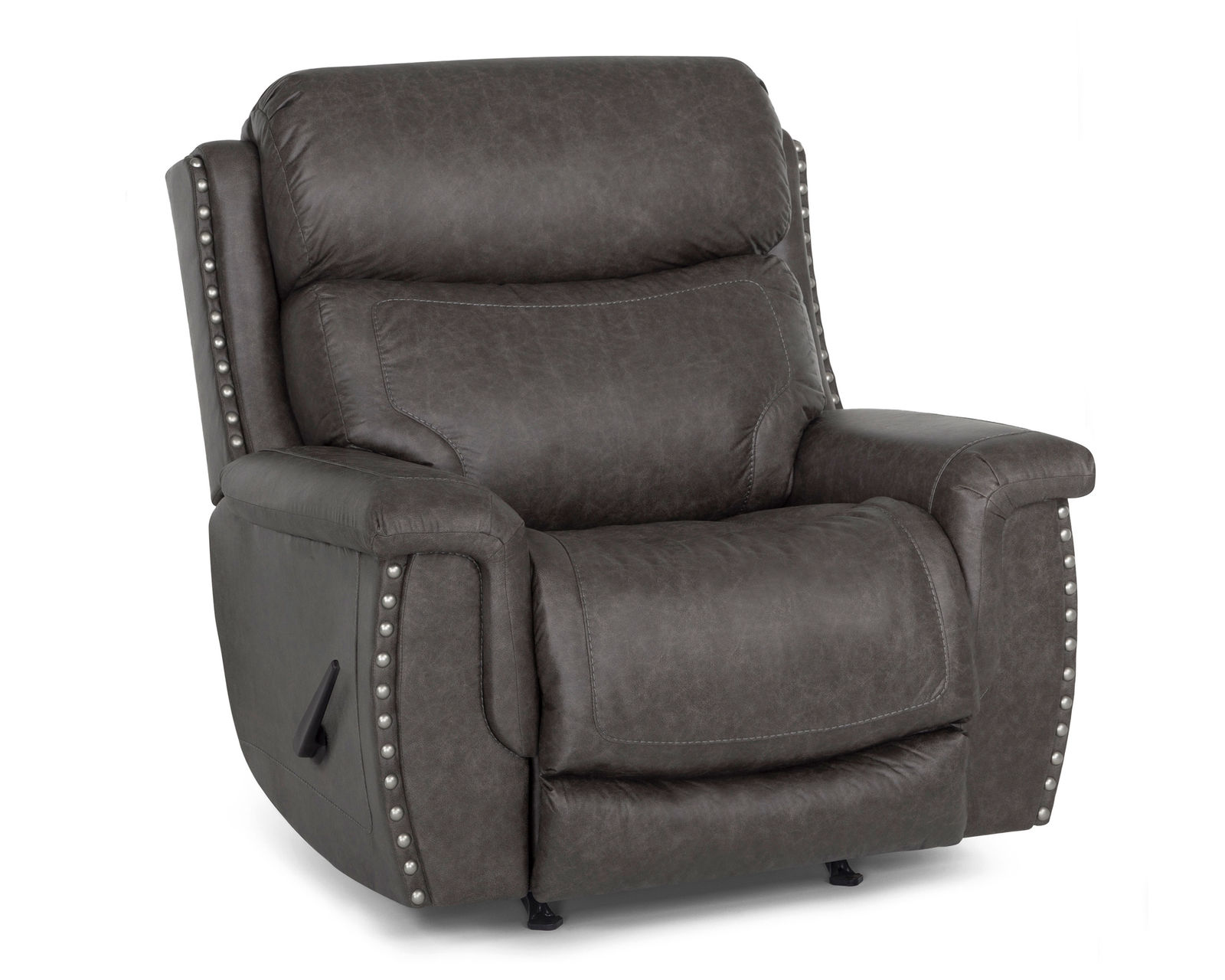 Brixton 647 Rocker Recliner (Steel Leather like fabric)