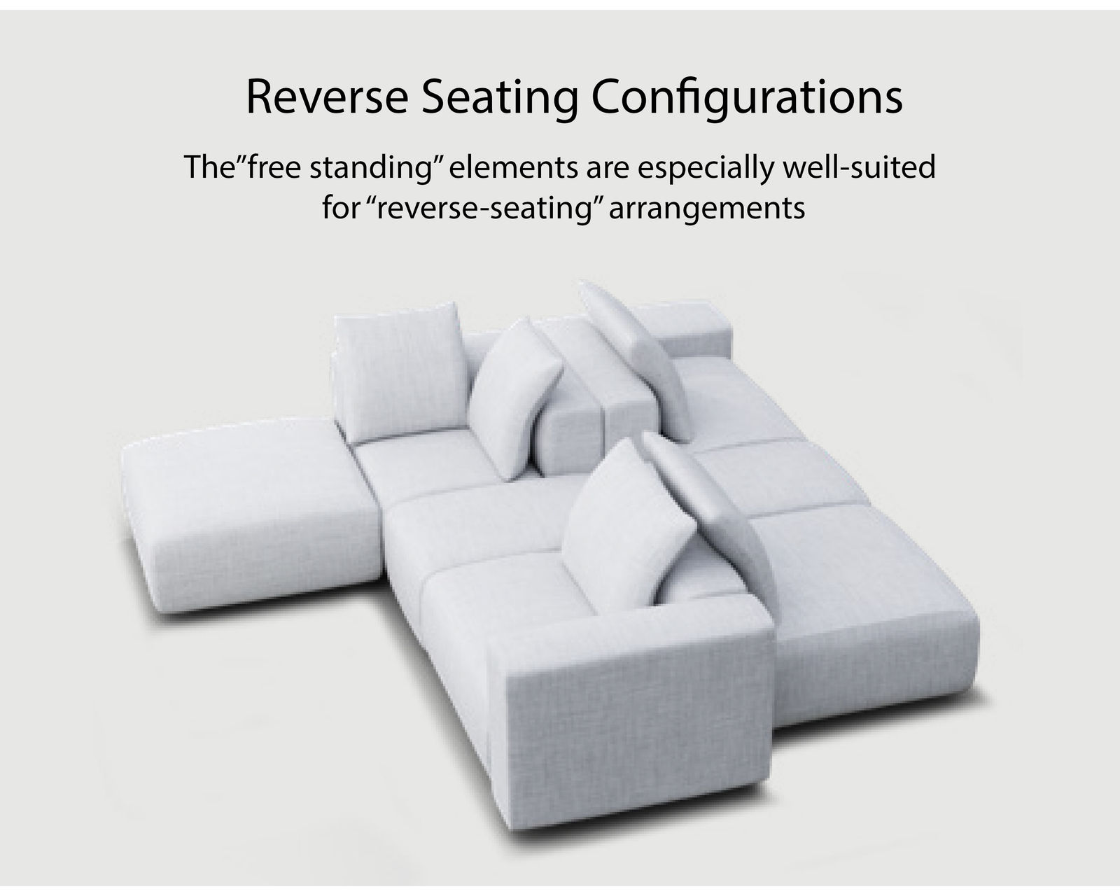 The Puzzle C285 Modular Sectional (+45 fabrics) - Reverse Seating Configurations