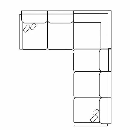 Layout D: Three Piece Sectional 110" x 151"