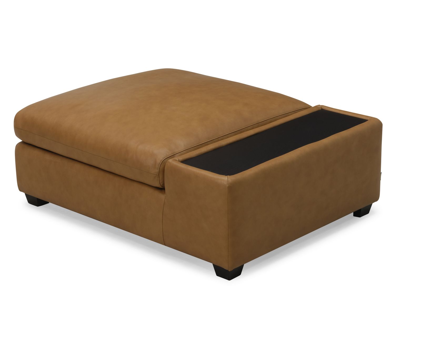 Charli 77743 Sofa (79" x 90" or 111") +100 leathers - Charli Storage Cocktail Ottoman with 12" Table 36" x 46"