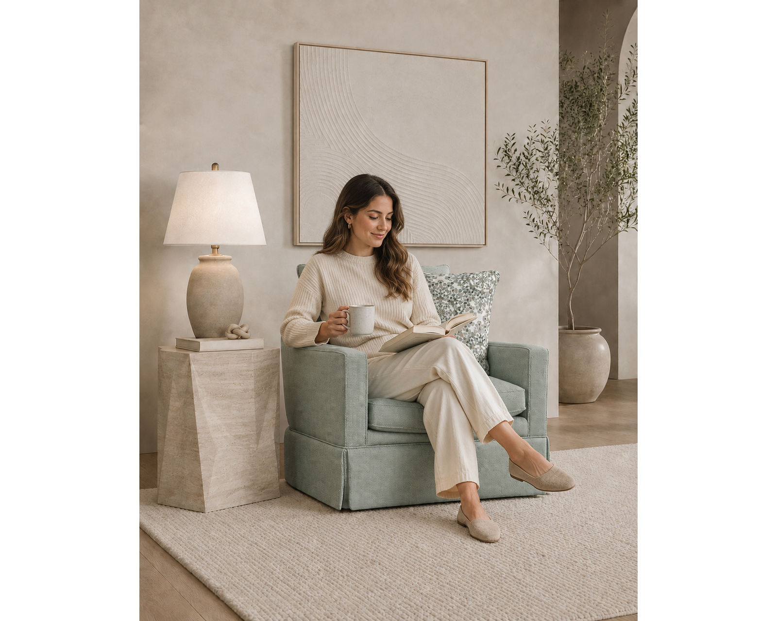 Eleanora 7572 Skirted Accent Chair (+100 fabrics)