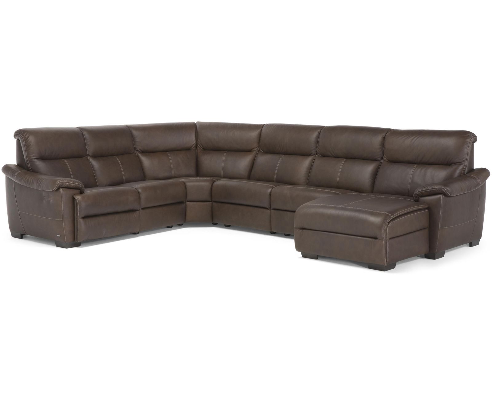 Potenza C063 Sectional (+50 leathers) - Layout G: Six Piece Sectional 117" x 147"