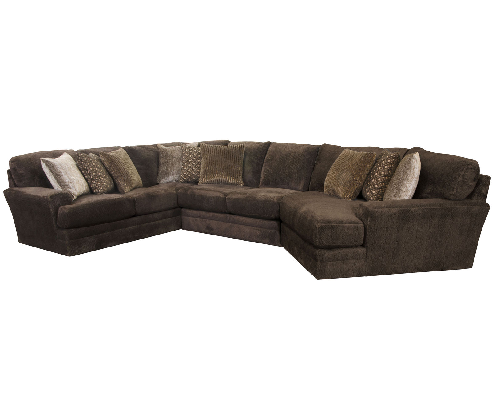 Mammoth Modular Sectional (2 colors) includes pillows - 15 pieces available - Layout P: Three Piece Sectional 101" x 164" x 64"