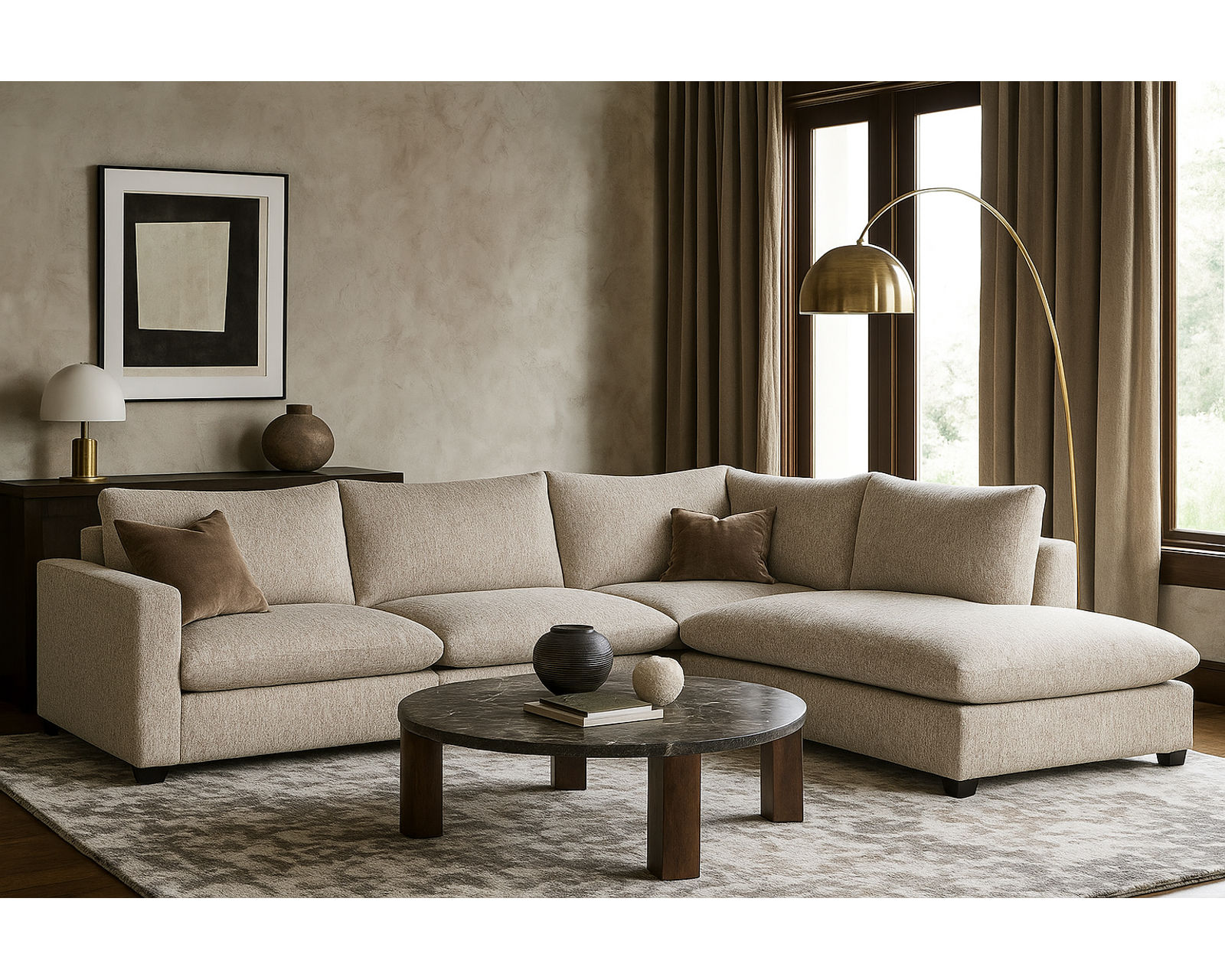 Laguna 77752 Stationary Sectional (+60 fabrics)