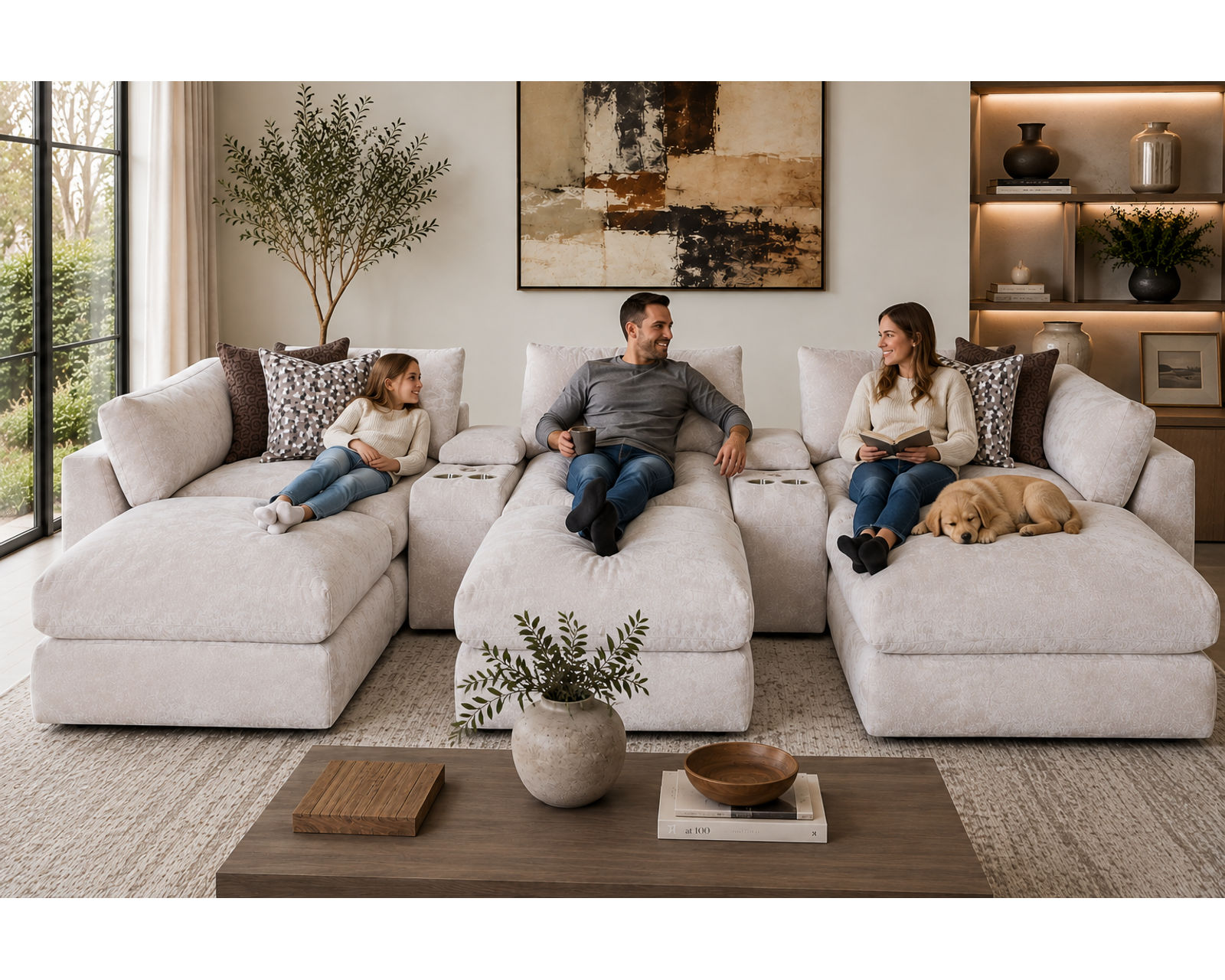Pollock 965 Modular EXTRA Deep Seating Sectional (So Deep, It’s Almost a Bed) - Your Living Room’s New Favorite Destination.