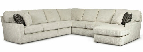 Layout N: Five Piece Sectional 127" x 129" x 65" (2 USB Chargers)