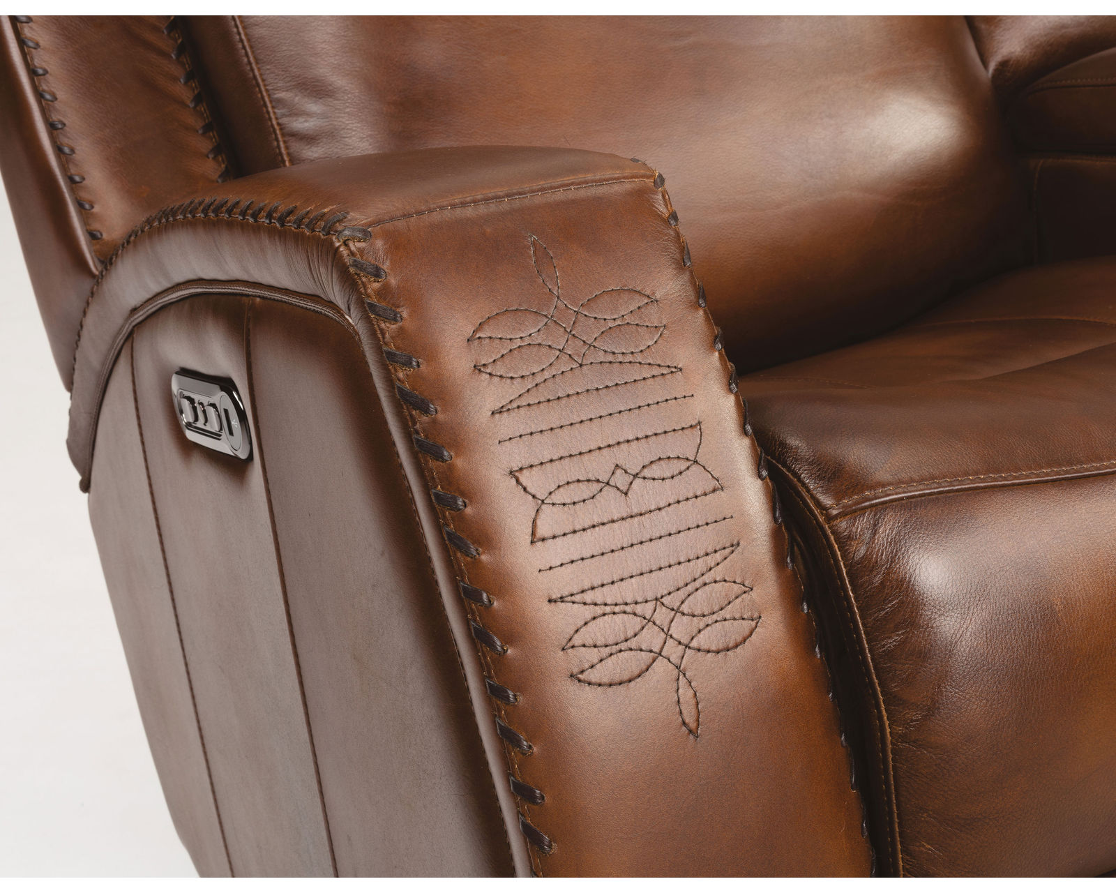 Mustang Power Reclining Loveseat with Power Headrests (729-70) In stock