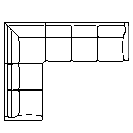 Layout G: Three Piece Sectional 92" x 117"