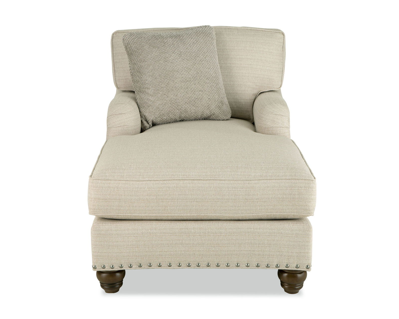 C9 Stationary Chaise (100+ Performance Fabrics) Make it Yours - Shown with English arm, box cushion and turned legs