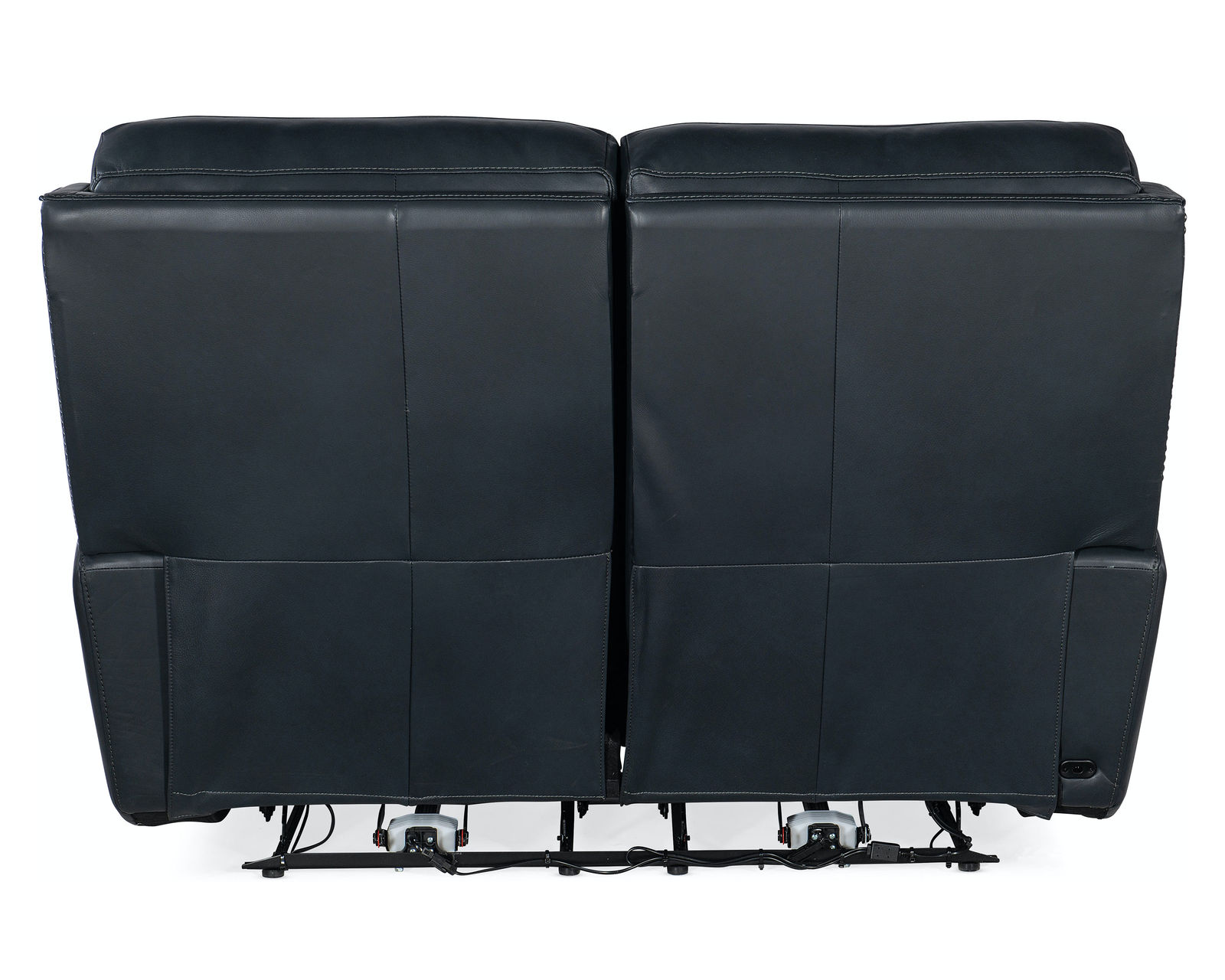 Ruthe Zero Gravity Power Recline Loveseat with Power Headrest (Denim) In stock - Ruthe is covered in the Salvo Denim semi-aniline top-grain leather.