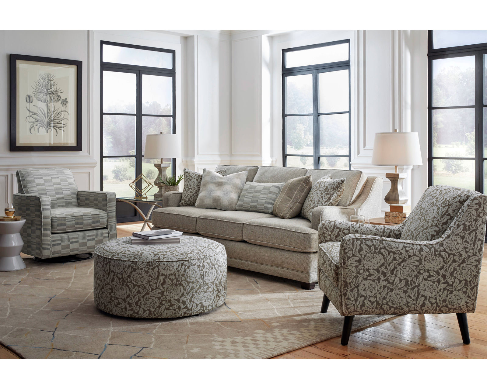 Missionary Raffia 98" Sofa - 7005-00KP (includes pillows) performance fabric - Missionary Raffia 98" Sofa - 7005-00KP (includes pillows) performance fabric