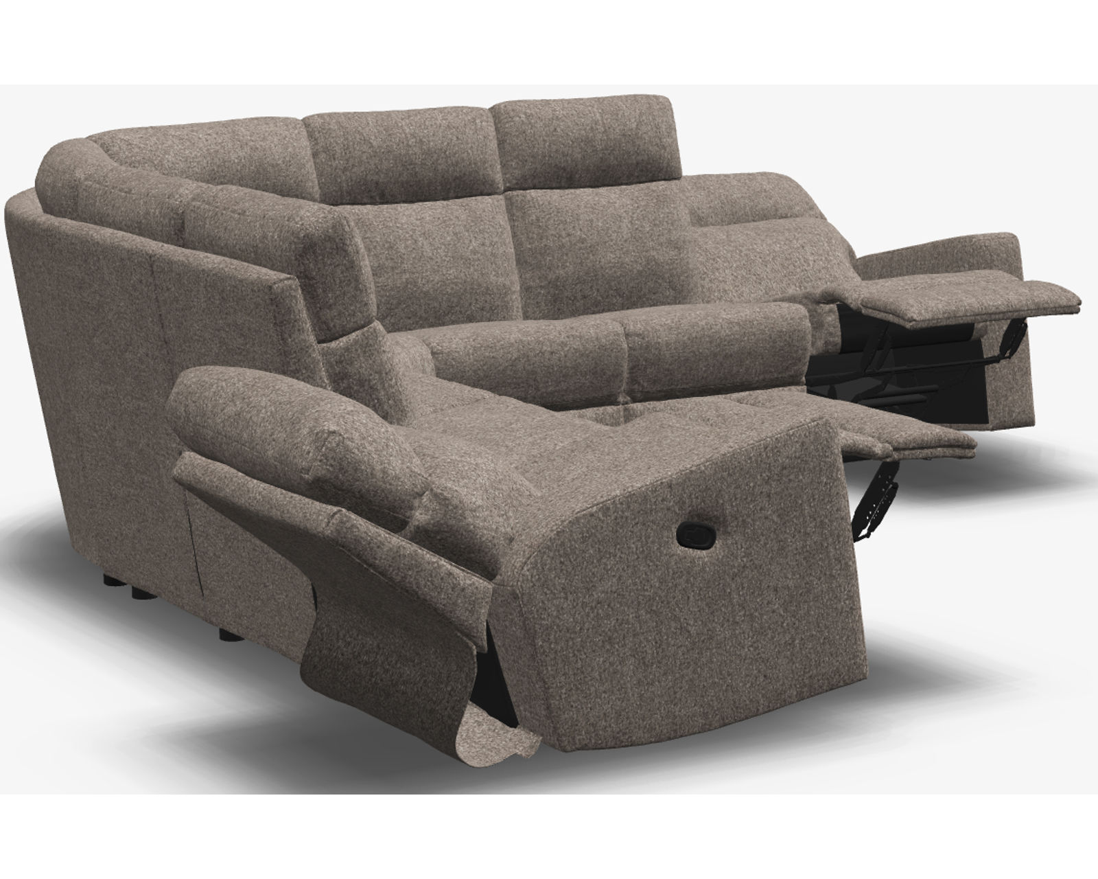 Oakwood 41049 Reclining Sectional (50+ fabrics) - Layout C: Five Piece Reclining Sectional 137" x 137"