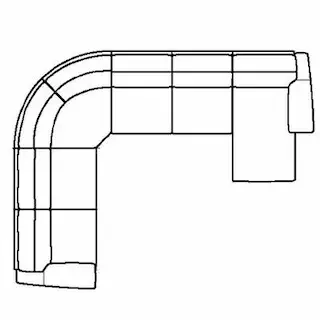 Layout G: Six Piece Chaise Sectional 98" x 131"(2 recliners)