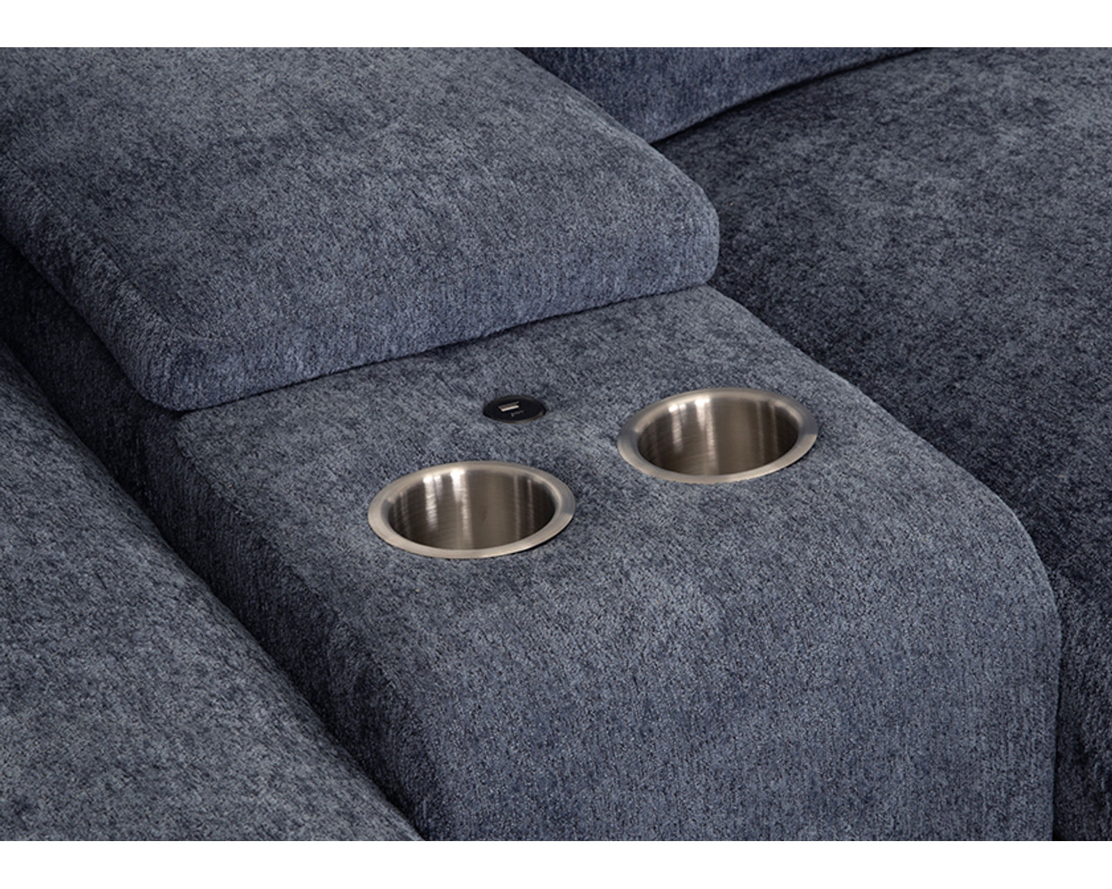 Julian 965 EXTRA-Deep Home Theater Sectional (Dreamscape Comfort. Your Ultimate Home Theater) - Entertainment console with storage, cupholders and USB charging