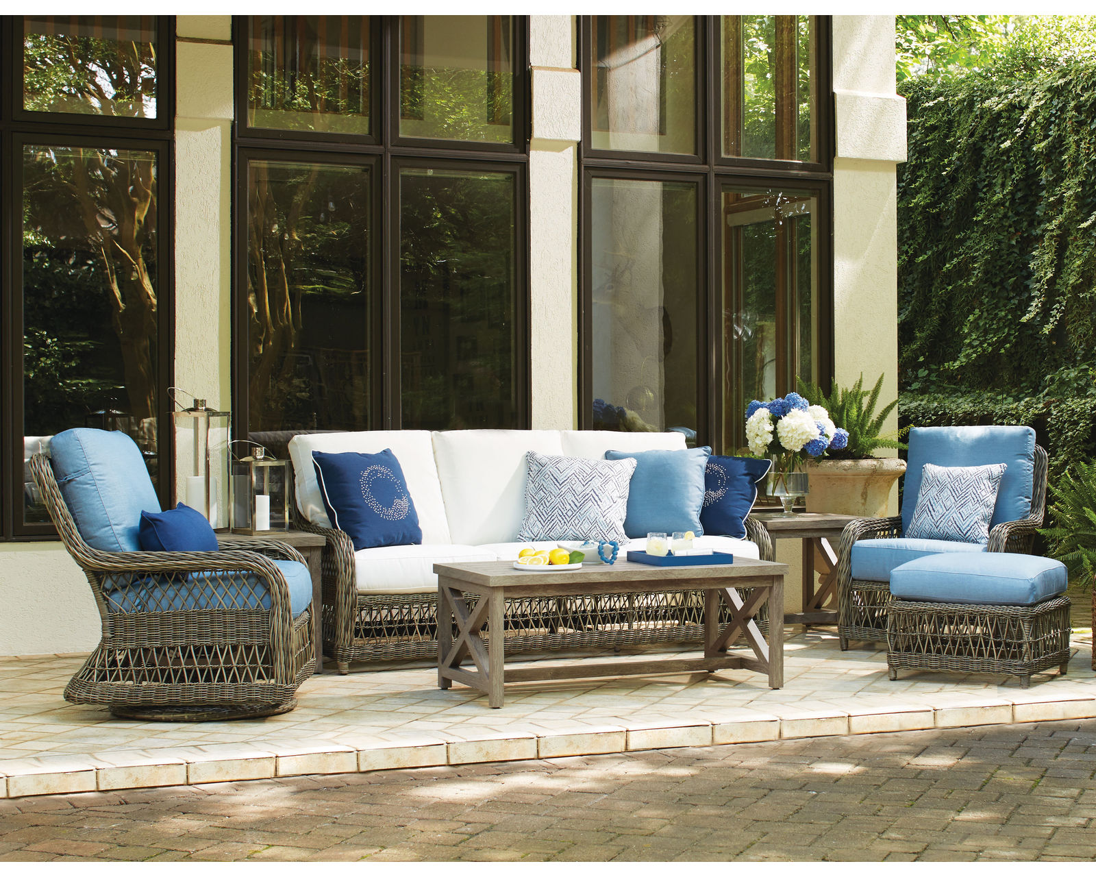 Mystic Harbor Swivel Glider Lounge Chair (Made to order fabrics) - Mystic Harbor Matching Sofa Also Available