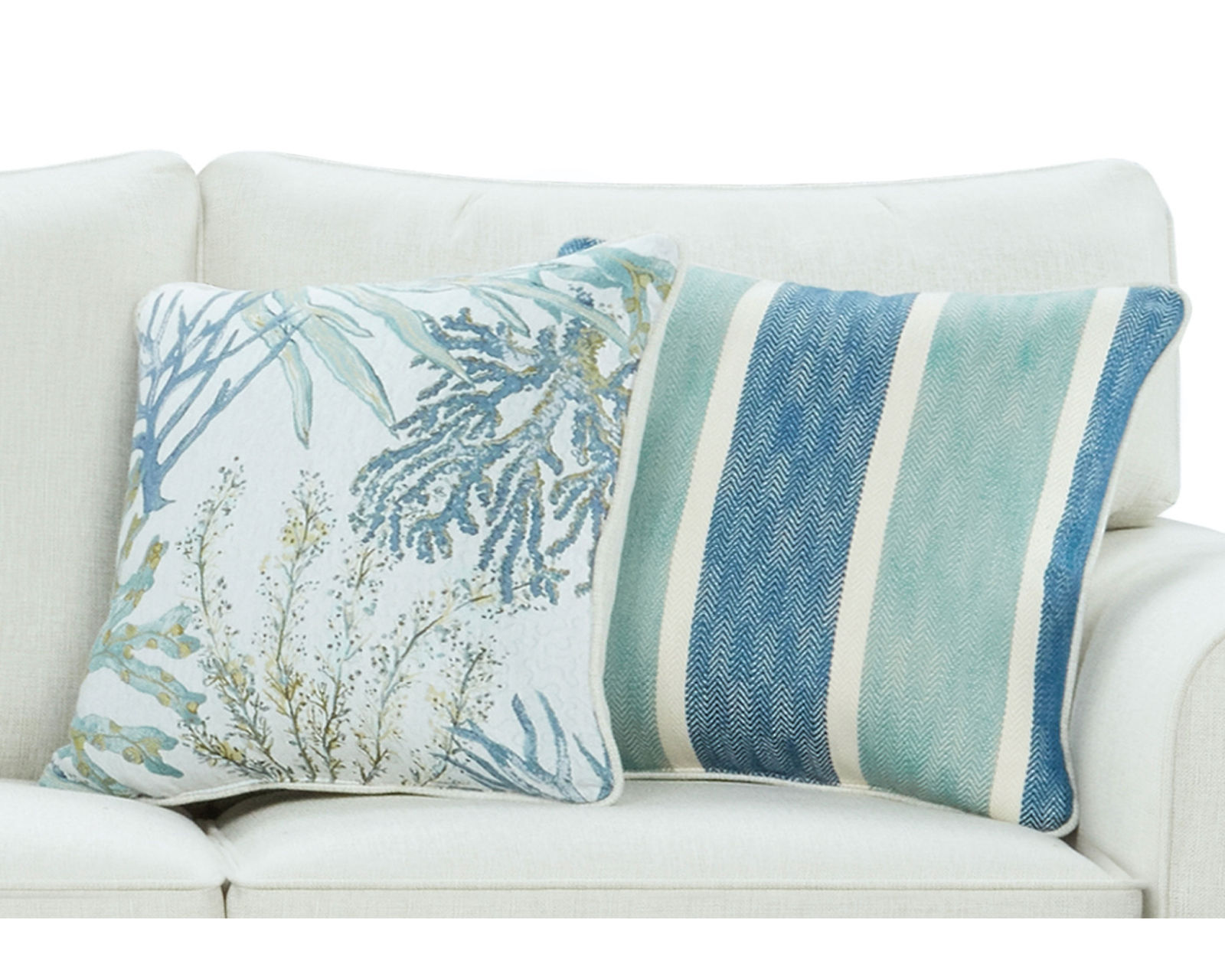 Grande Glacier 4 Piece Living Room (Includes Sofa, (2) Chair and Cocktail Ottoman) - All pillows included