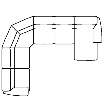 Layout G: Six Piece Sectional 117" x 147"