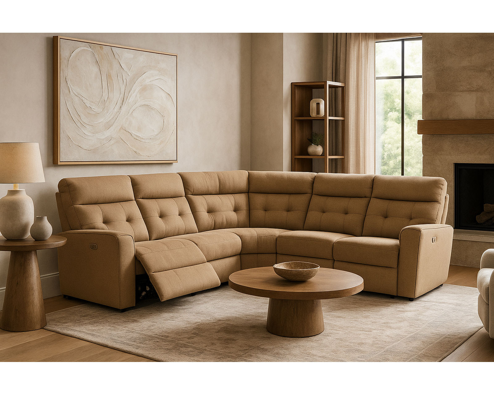 Acacia  41080  Power Headrest Power Reclining Sectional (+50 fabrics)