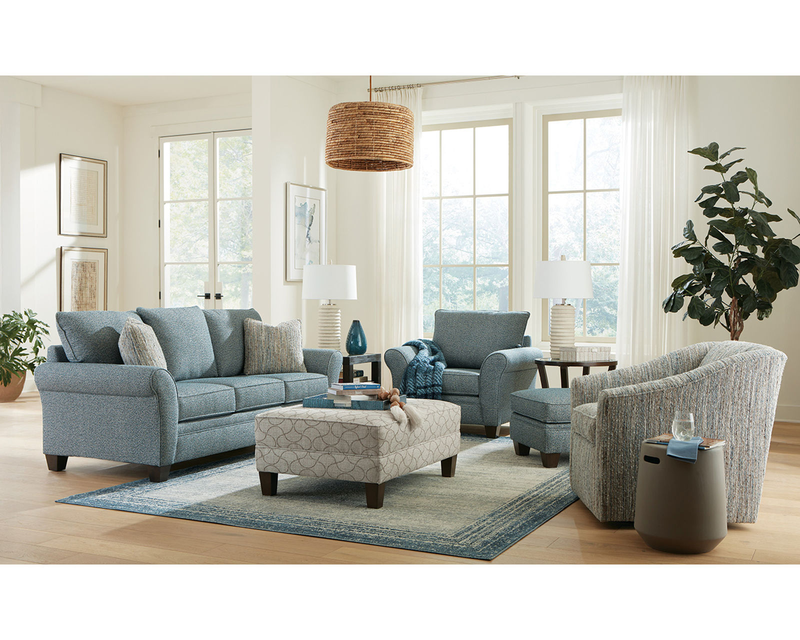 Sheldon 7507 Sofa (IN STOCK) 86" - Performance Fabric - Sheldon 86" Sofa