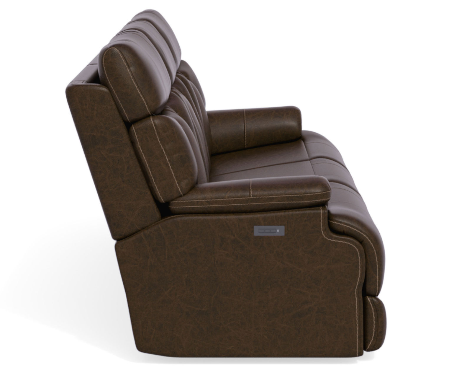 Clive Faux Leather Power Reclining Sofa with Power Headrests and Lumbar (374-00) in stock - Clive Power Reclining Sofa with Power Headrests and Lumbar