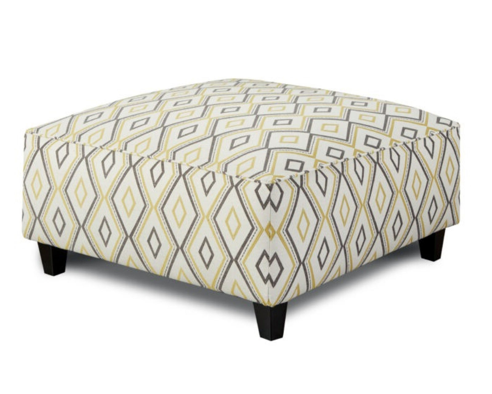 Maxwell Gray Dijon 85" Sofa 2600 (includes pillows) - Doozie Dijon 38" Square Cocktail Ottoman
